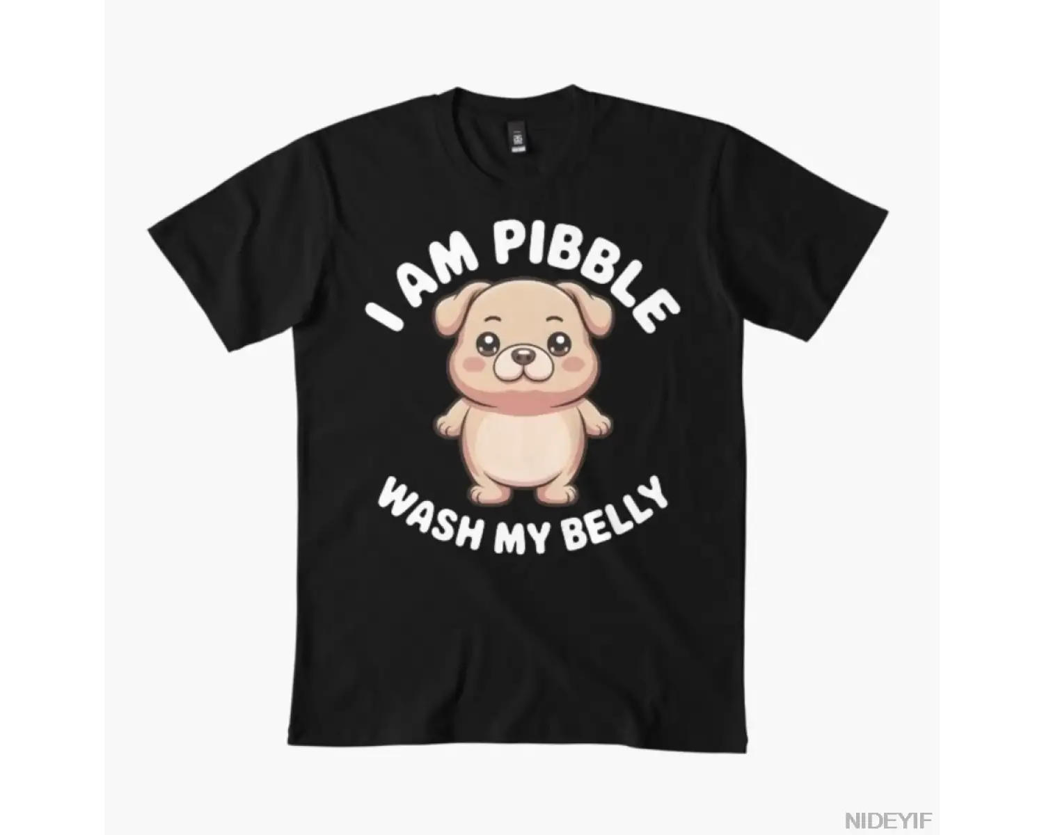 I Am Pibble Wash My Belly Erkek Kadın Tişörtü %100 Pamuklu Tişörtler 3XS-3XL Üstler 1224-3