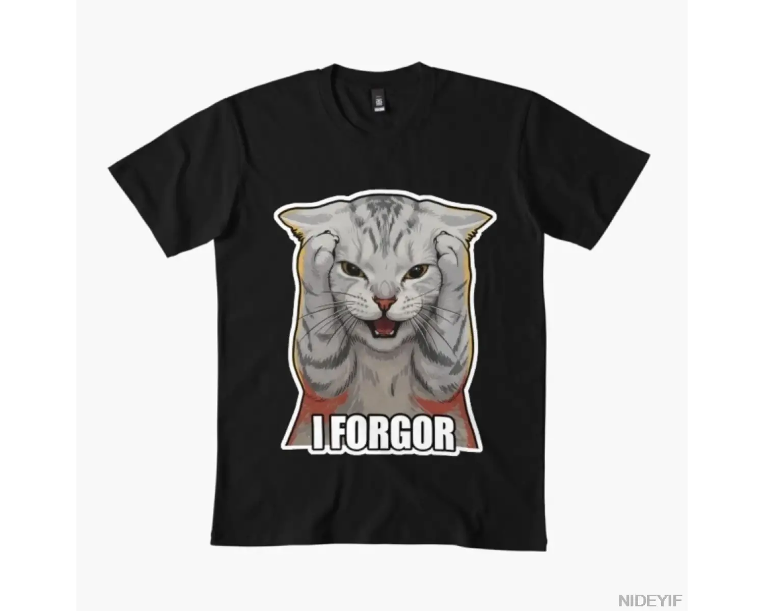 I Forgor Meme T-shirt Erkekler Kadınlar için %100 Pamuklu Tişörtler Kısa Kollu Üstler 1215-2