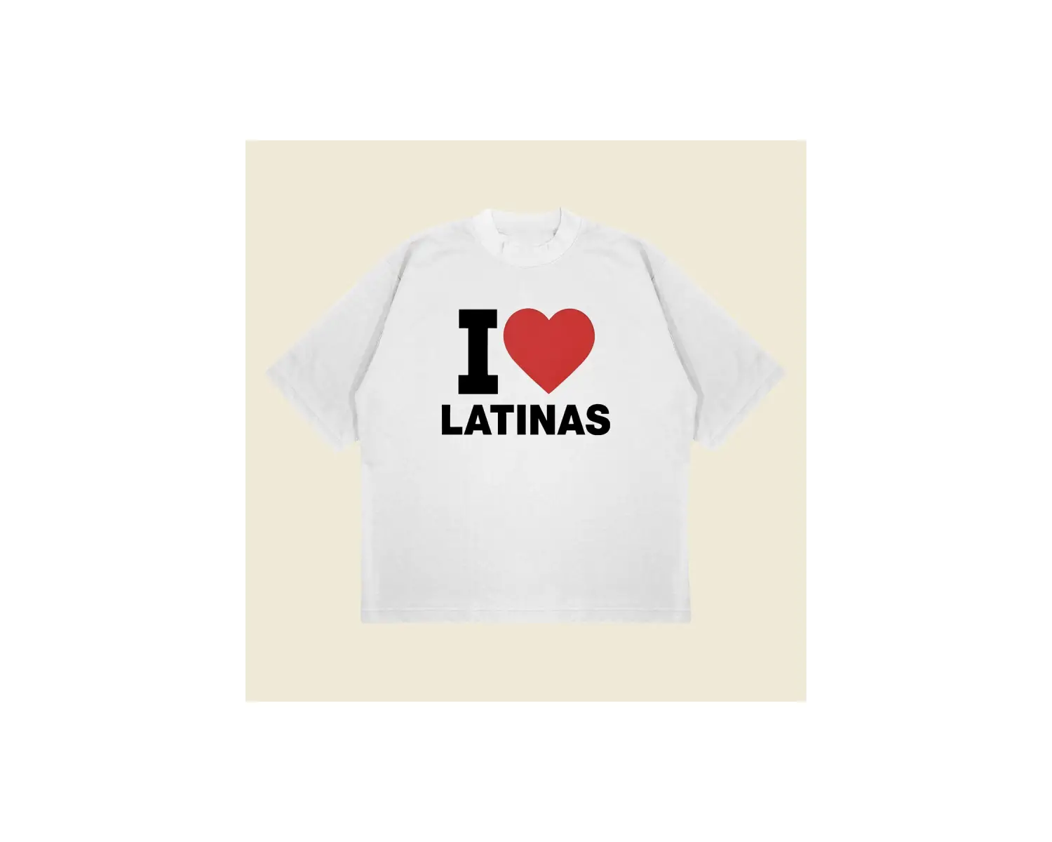 I Love Latinas Boxy Fit Oversize Unisex Tshirt – Baskılı Tişört |