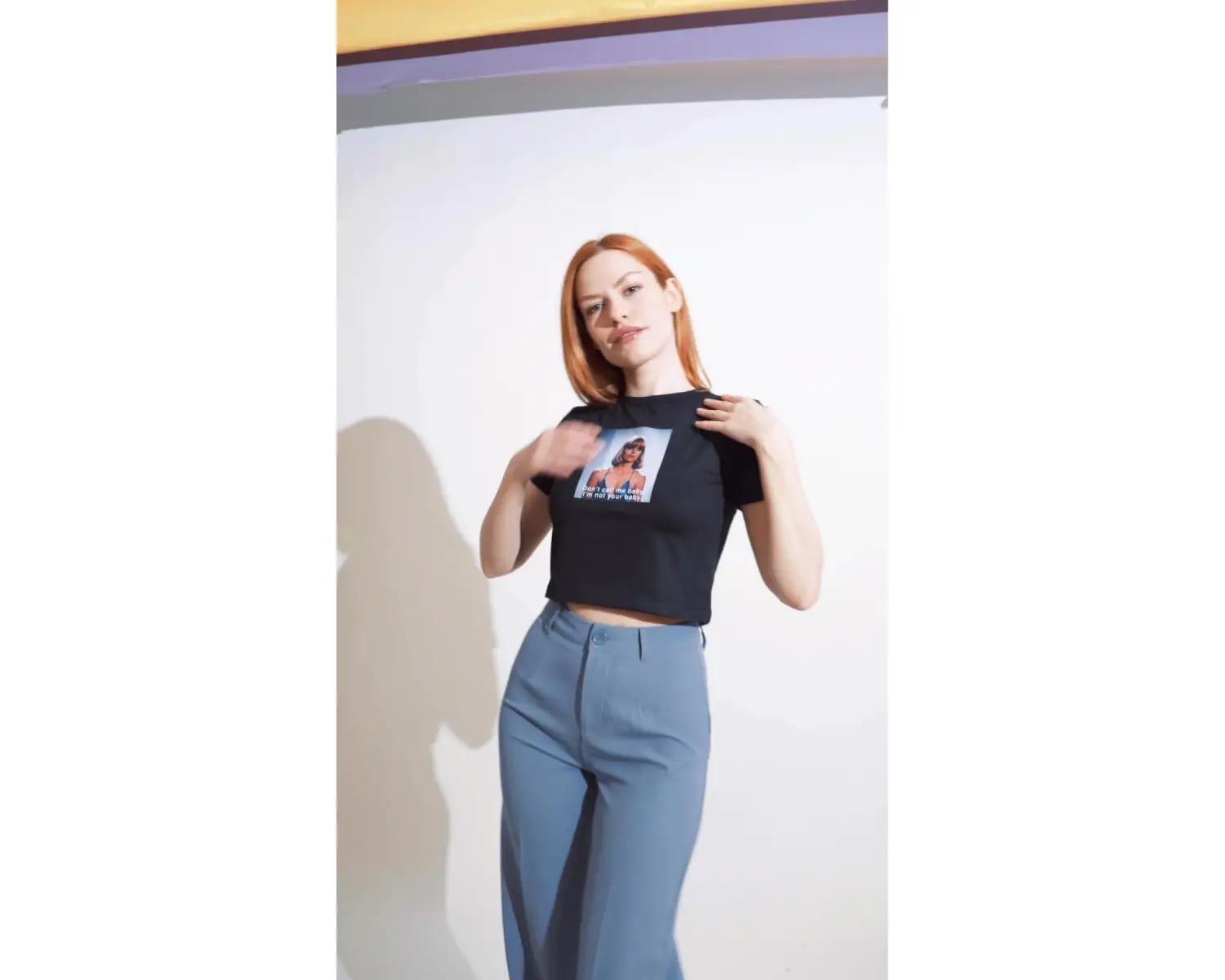 Im Not Your Baby Baskılı Oversize Unisex Beyaz