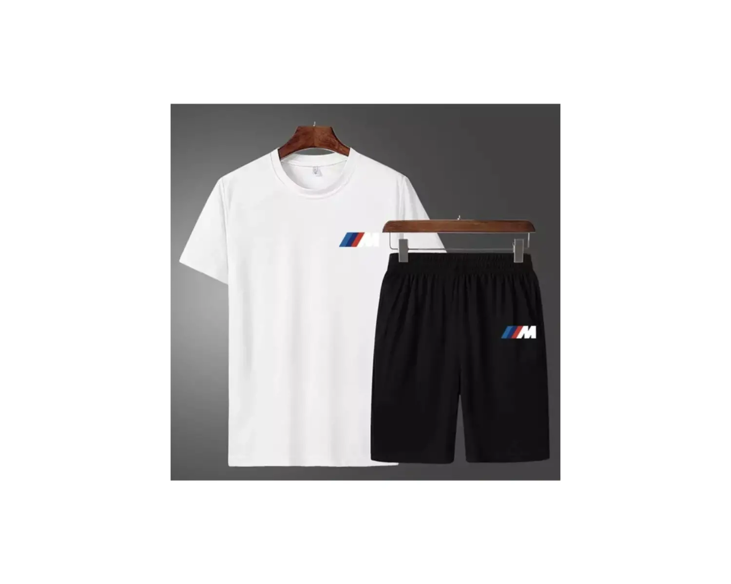 I Mm Bmw Baskılı %100 Pamuk Ter Tutmayan Çift Cep Dış Mekan Yeni Trend Erkek Şort Takım