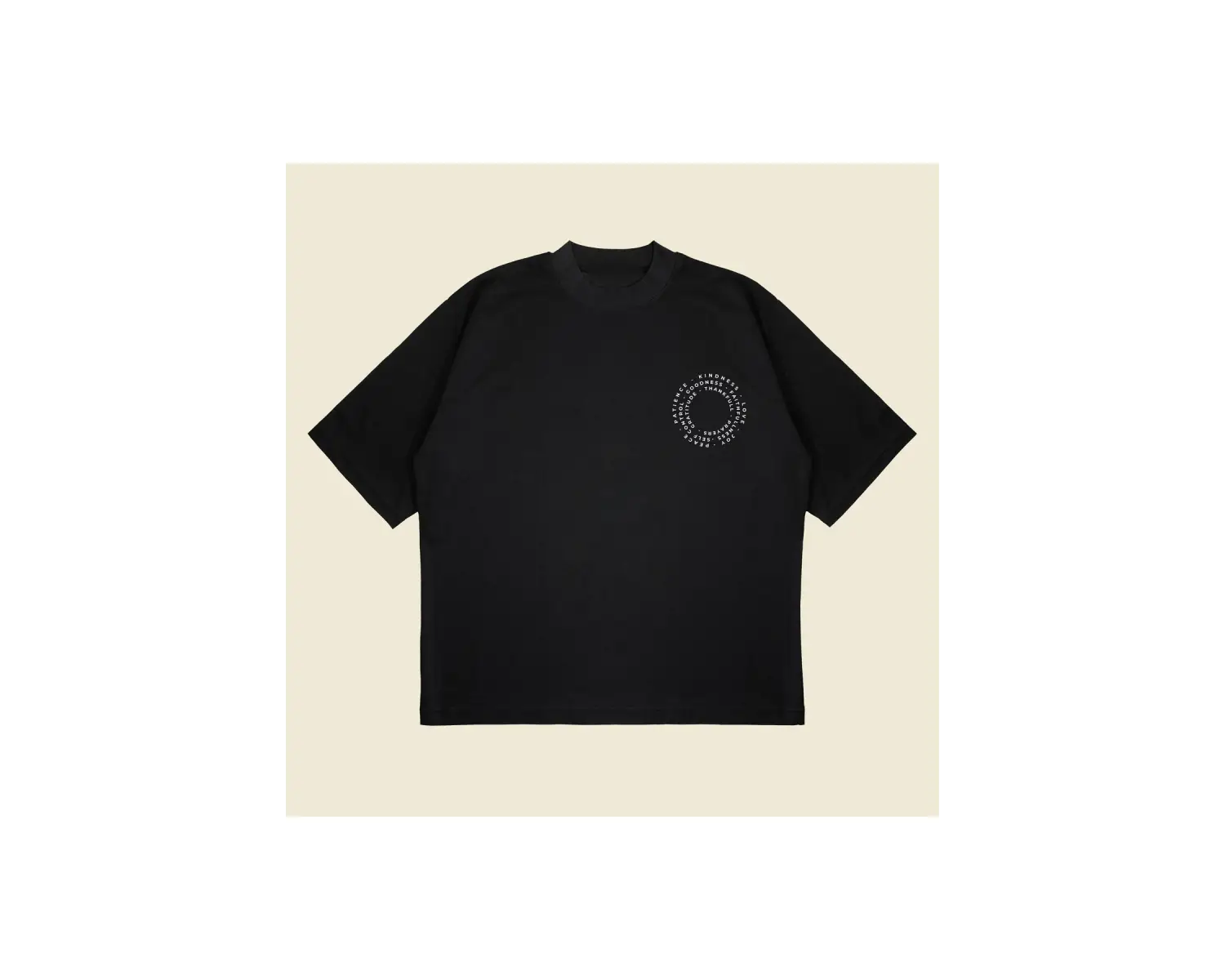 Illustrative Baskılı Oversize Unisex Pamuklu Nefes Alan Kalın Kumaşlı