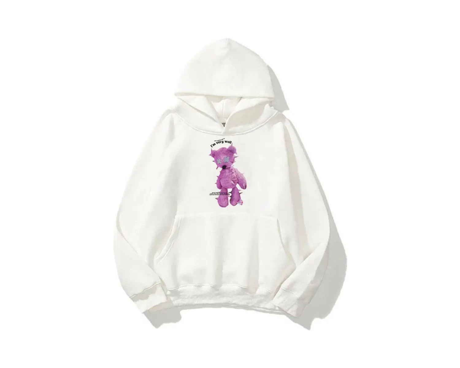 İm Very Vell Unisex Sweatshirt Hoodie Beyaz