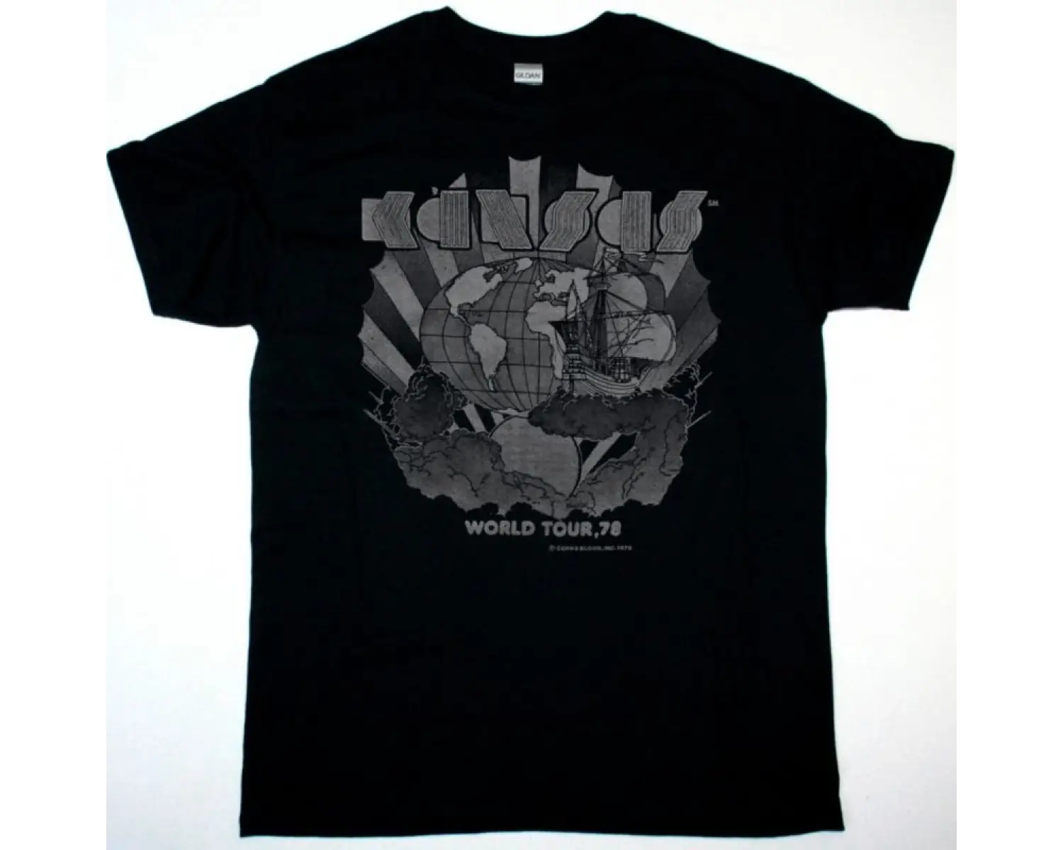 IN FLAMES LOGO NEW BLACK T-SHIRT ÖN BASKILI