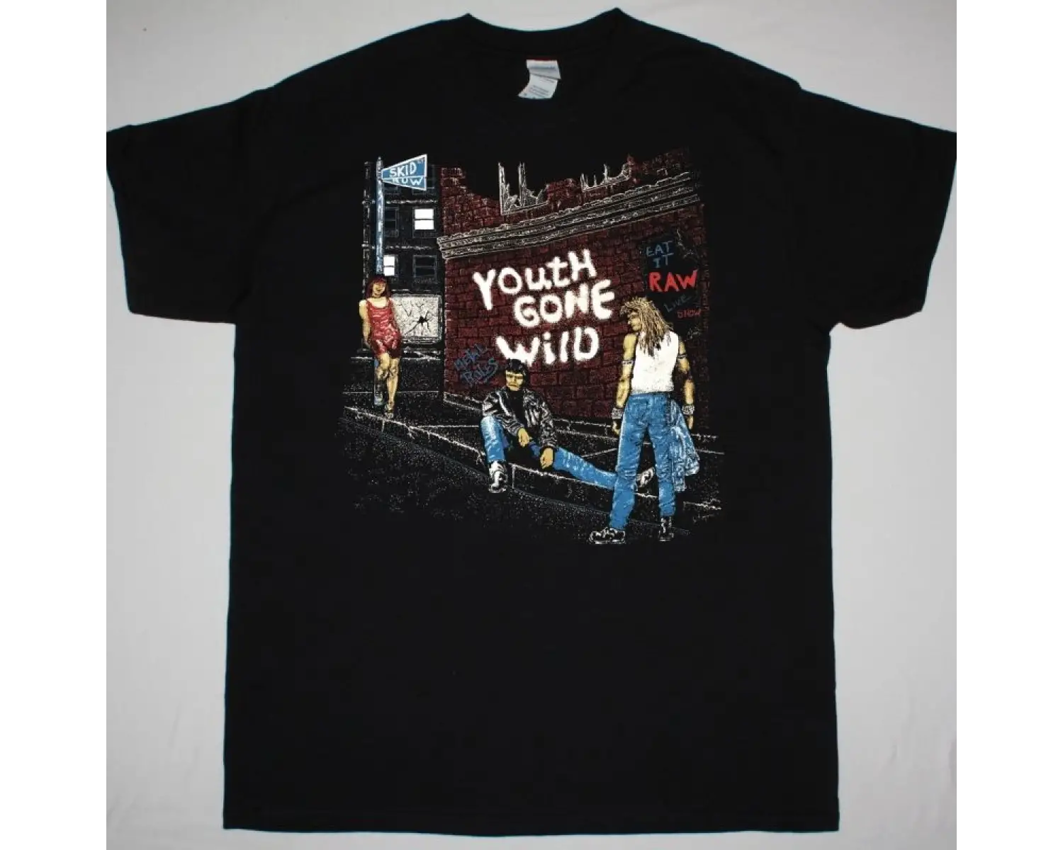 IN FLAMES SPACEMAN NEW BLACK T-SHIRT ÖN VE ARAKA BASKILI