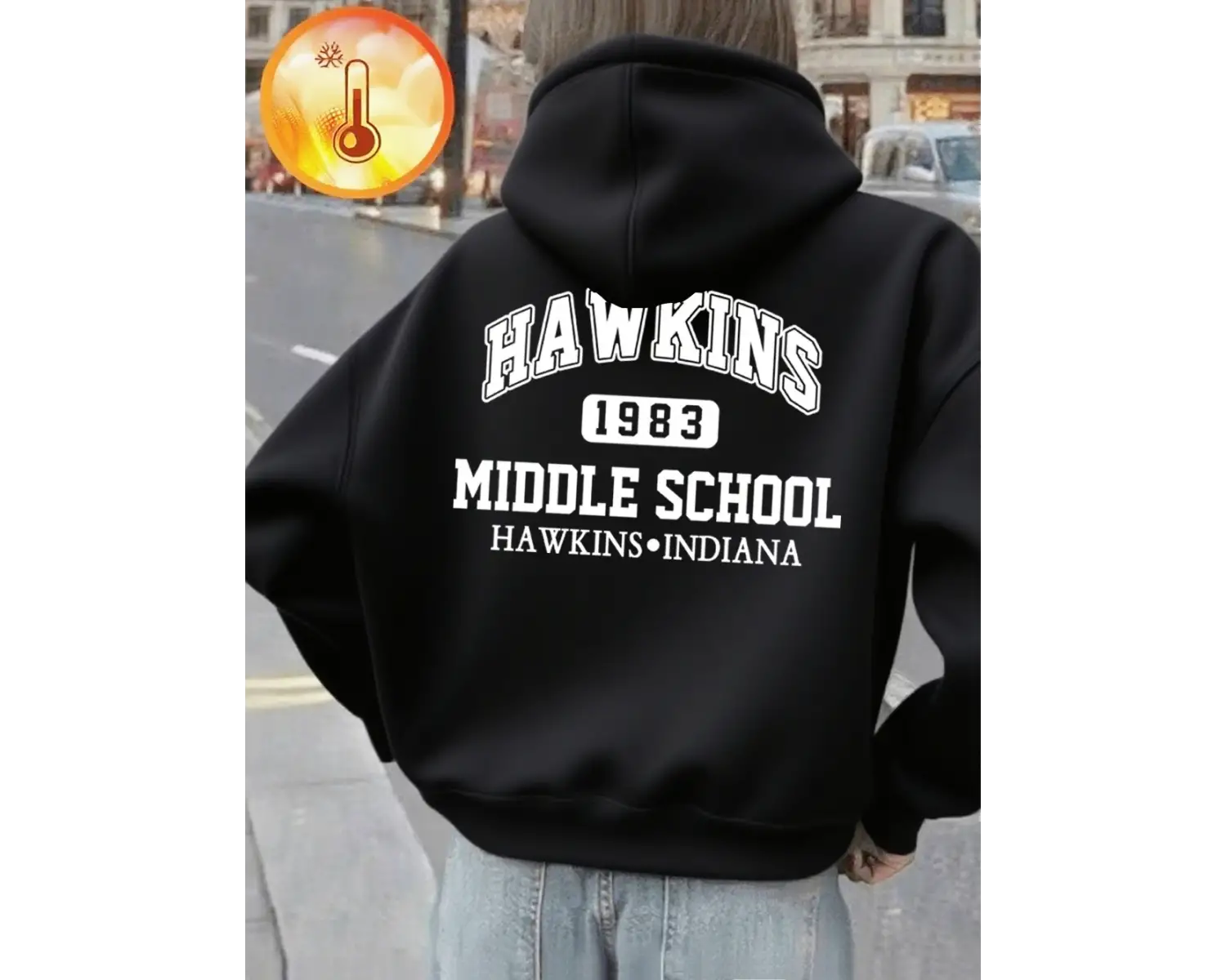 Indiana Hawkins 1983 Baskılar Hoodie Kadın Kış Polar Sıcak Kazaklar Rahat Rahat Kazak Temelle