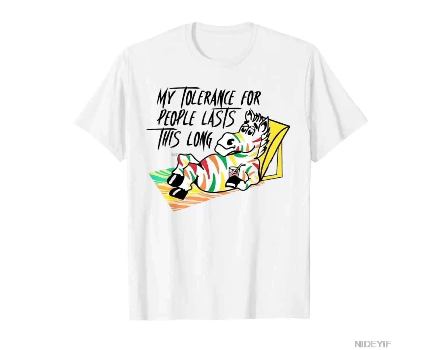 İnsanlar için toleransım bu kadar uzun sürer Komik Söz Söyleyen Tişört Erkekler Kadınlar için