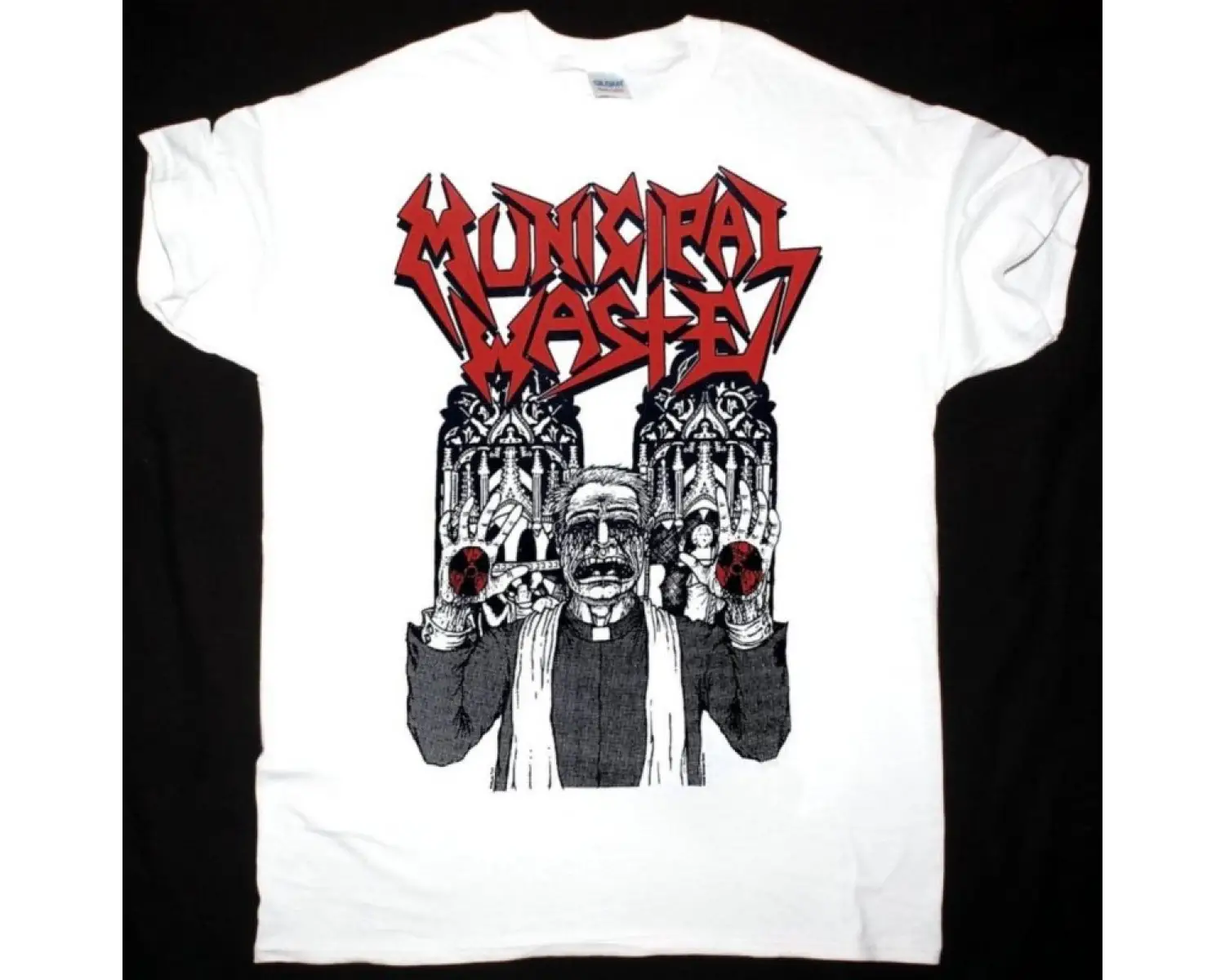 INTEGRITY SKULL NEW BLACK T SHIRT ÖN VE ARAKA BASKILI