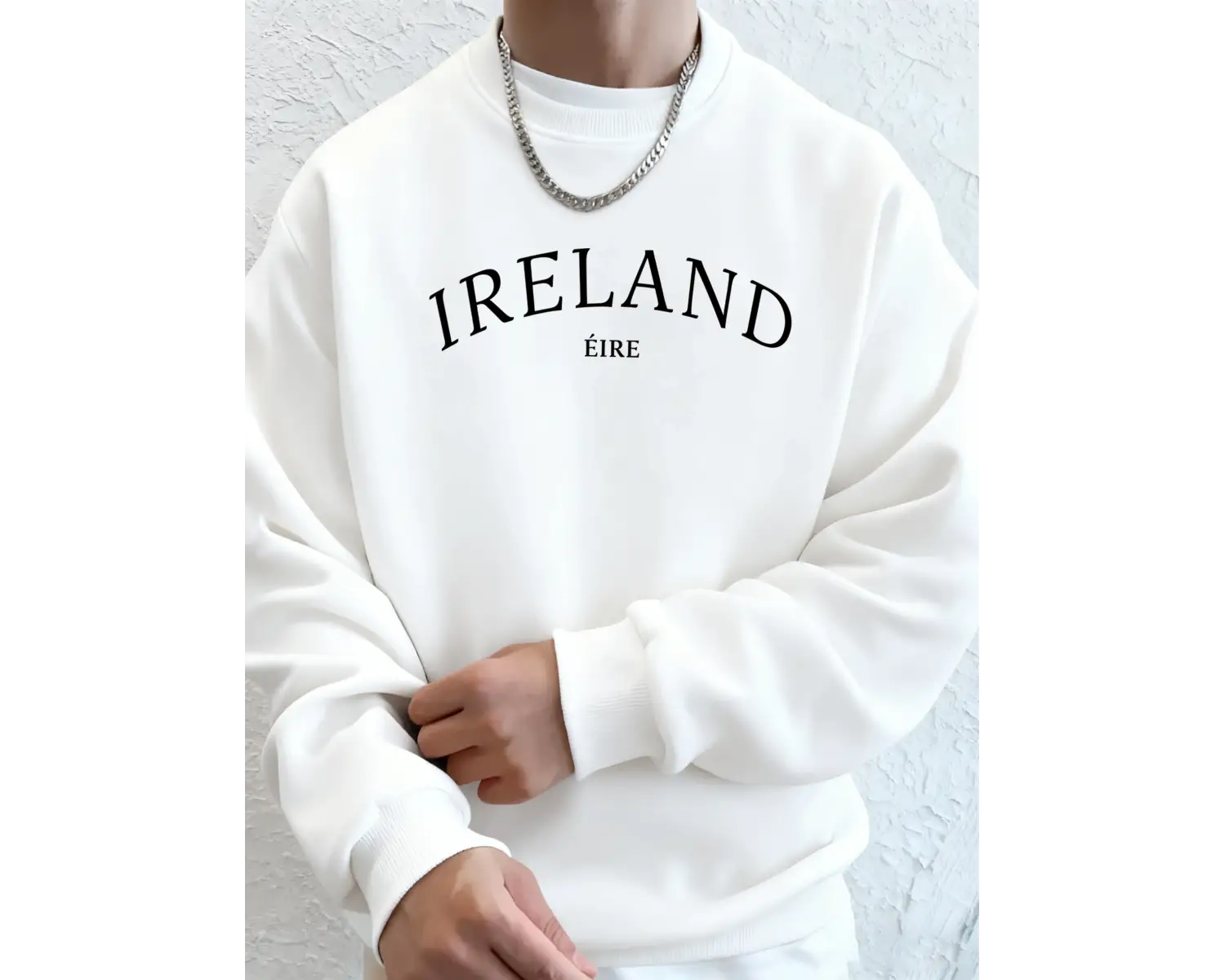 İrlanda Eire Mektup Yaratıcı Baskı Erkekler Sonbahar Hoodie Rahat Yumuşak Tişörtü Moda Sokak