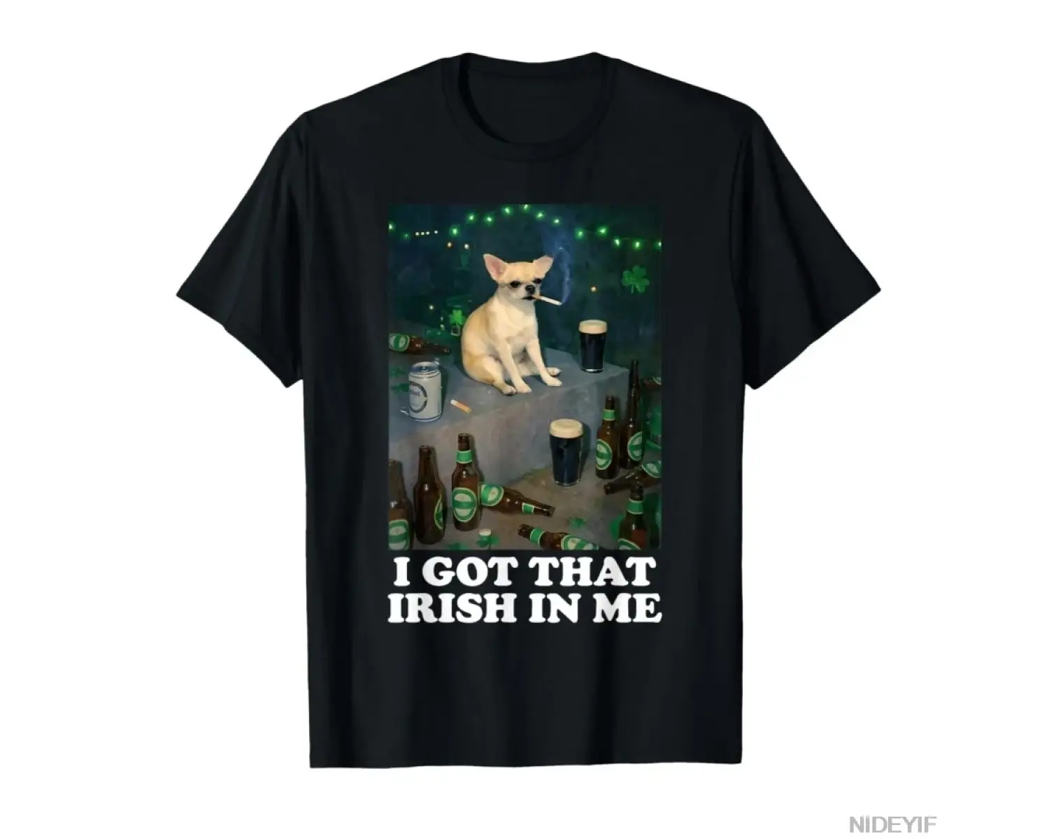İrlandalı Köpeğim Var Komik 2026 St Patricks Günü Erkek Kadın Tişörtü %100 Pamuklu Tişörtler