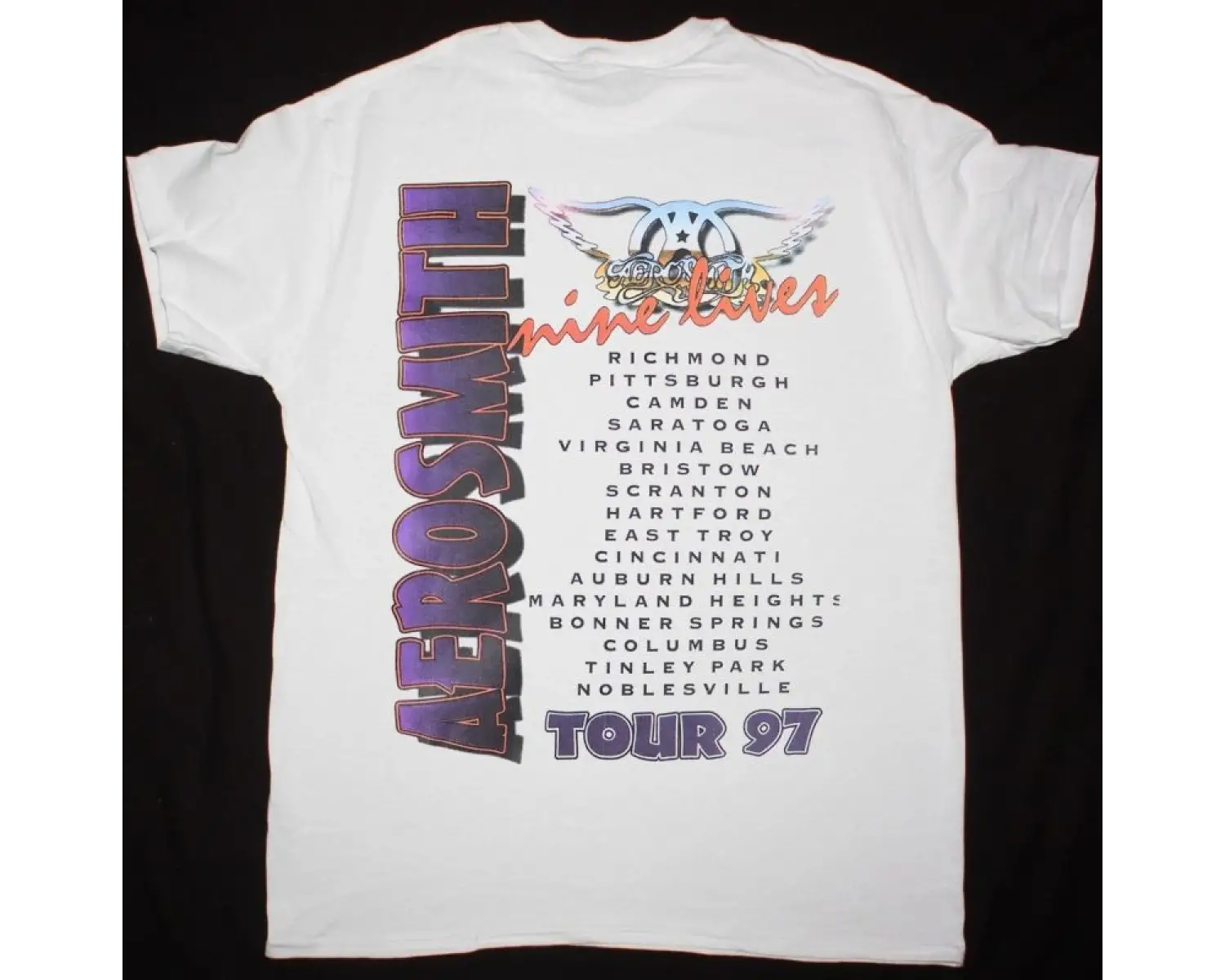 IRON MAIDEN SEVENTH TOUR OF A SEVENTH TOUR NEW BLACK T SHIRT ÖN VE ARAKA BASKILI