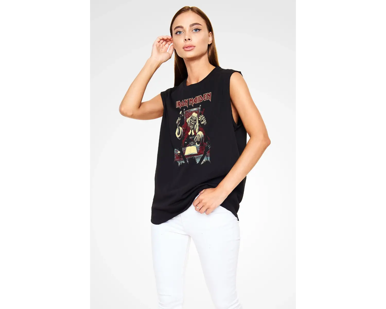 Iron Maiden Siyah Kolsuz Tişört T-shirt