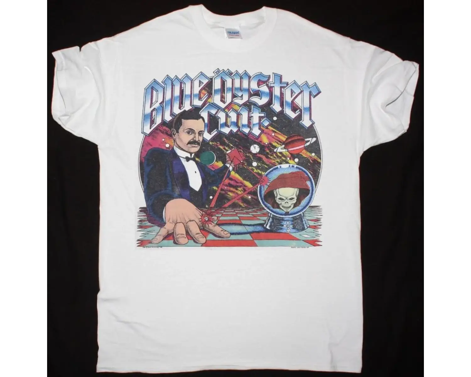 IRON MAIDEN THE FINAL FRONTIER TOUR 2011 NEW WHITE T-SHIRT ÖN VE ARAKA BASKILI