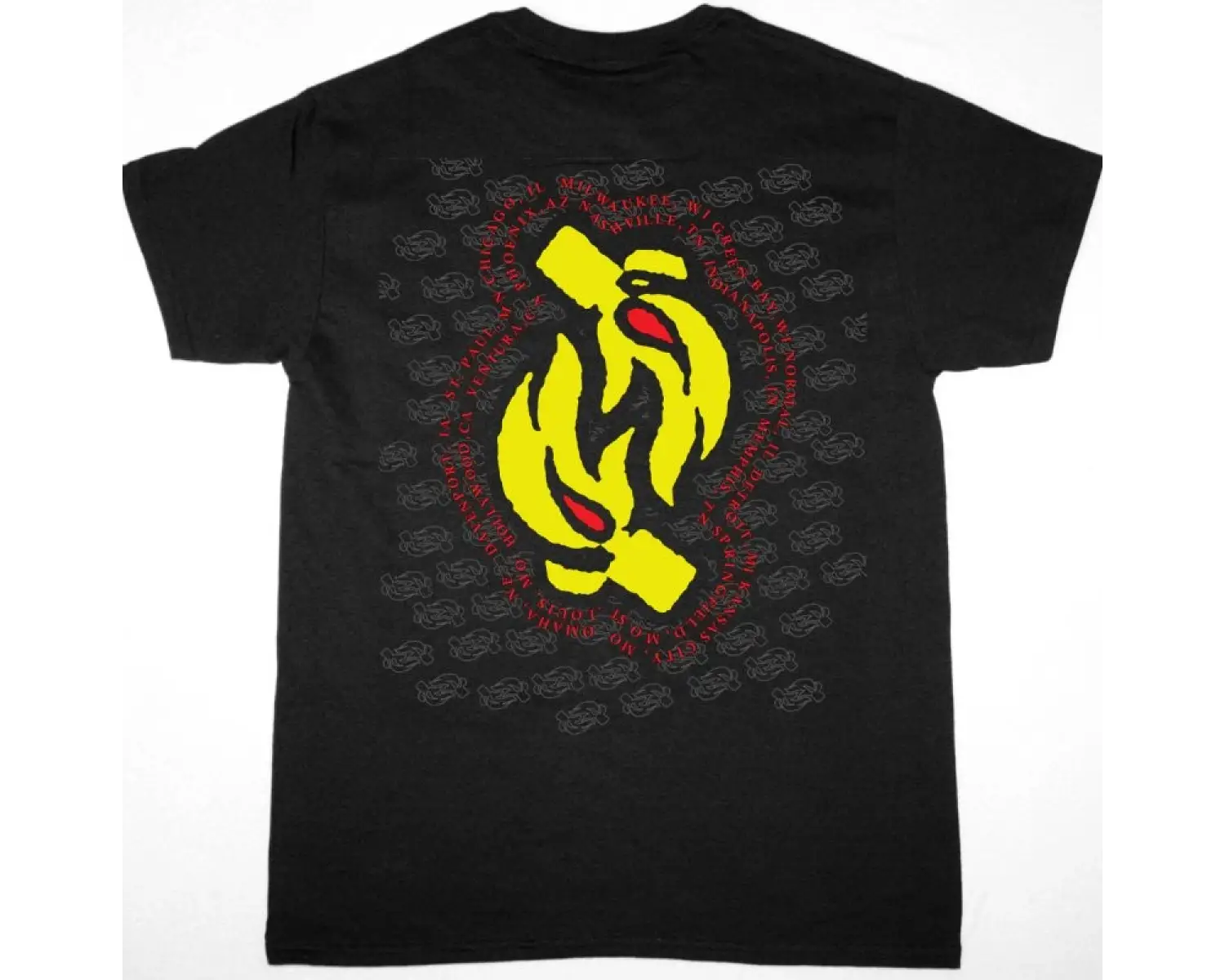 IRON MAIDEN THE WRITING ON THE WALL 2022 TOUR NEW BLACK T-SHIRT ÖN VE ARAKA BASKILI