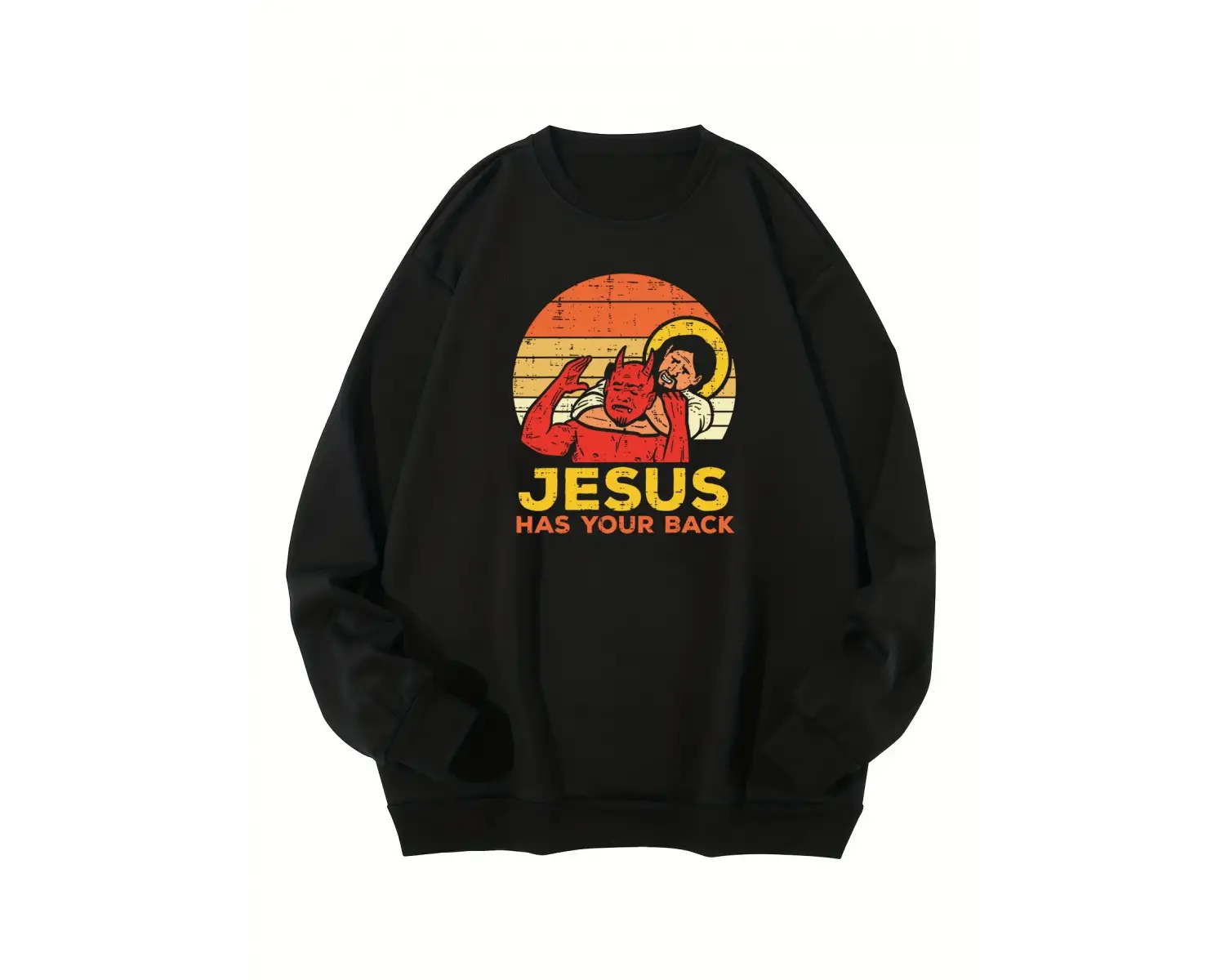 İsa geri mektup baskı kazak kadın rahat kazak sıcak yumuşak Hoodies gevşek Crewneck polar kad