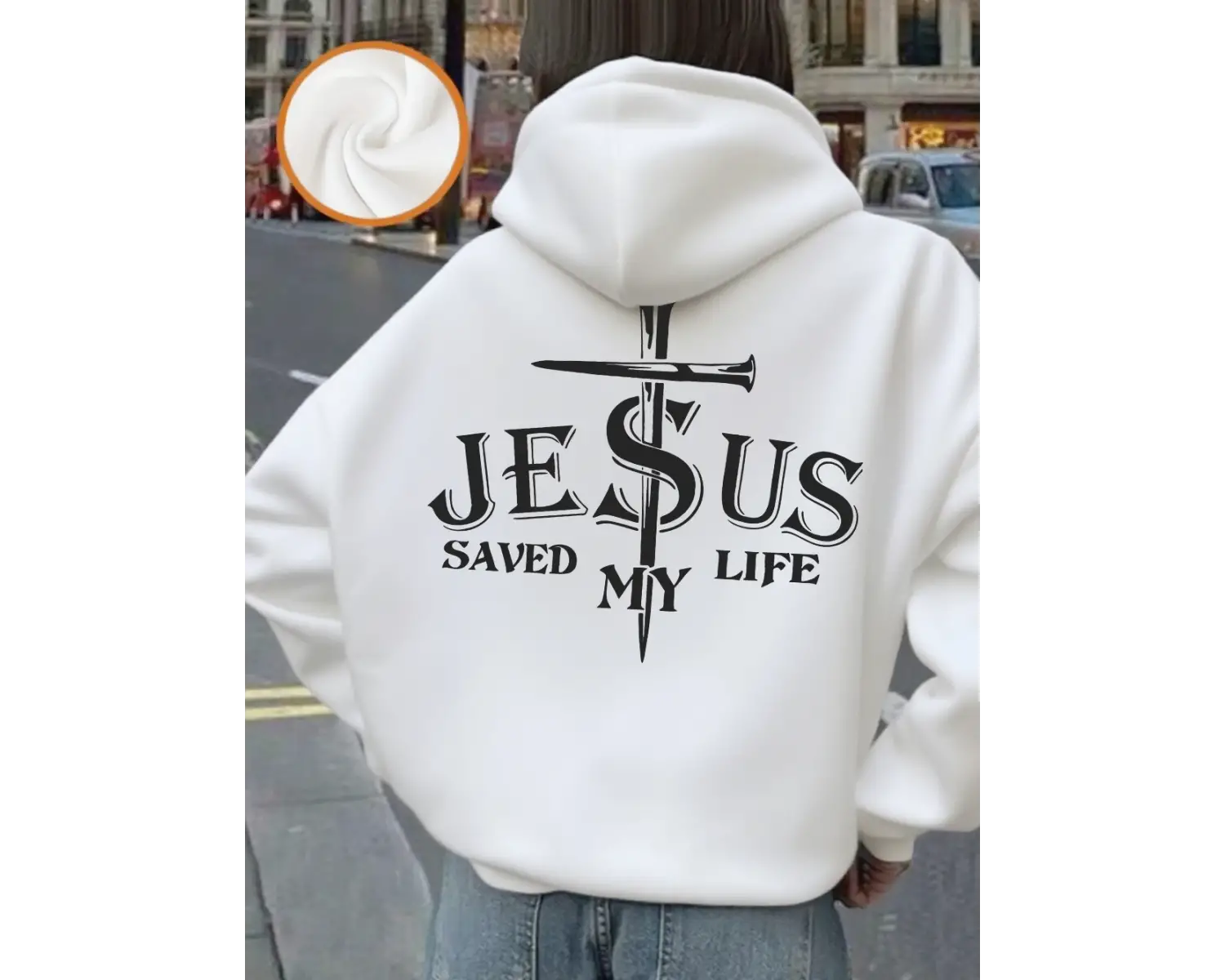 İsa hayatımı kurtardı baskı kapüşonlu üstler kadın sonbahar polar sıcak tişörtü temel cepli k