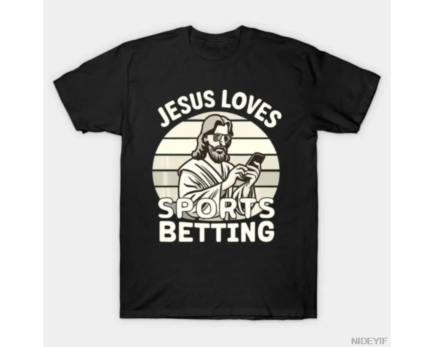 İsa spor bahislerini seviyor Parlay komik Meme tişört erkekler kadınlar için % 100% pamuklu t