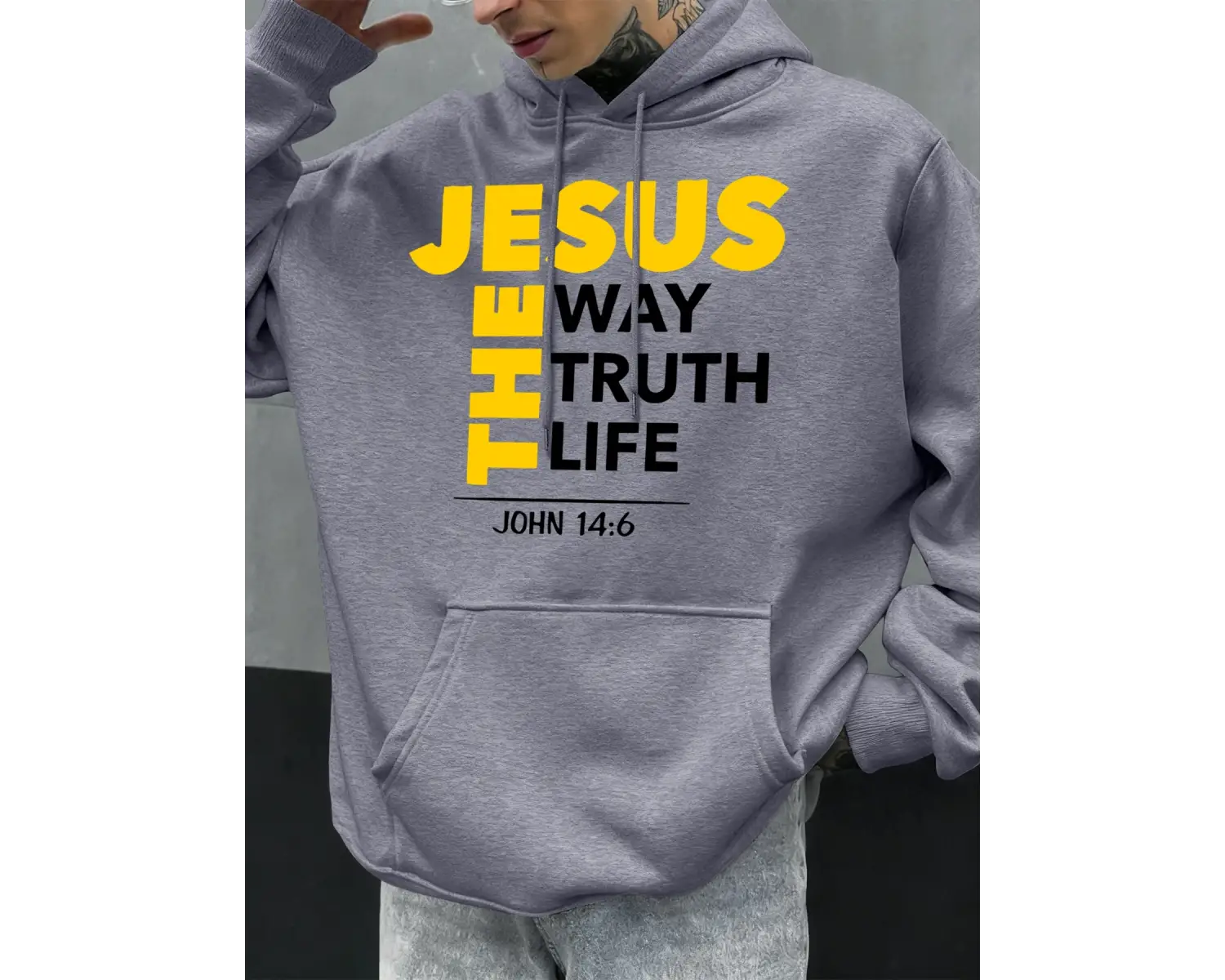 İsa Yol Gerçek Yaşam Baskılar Erkekler Hoodie Sonbahar Gevşek Giyim Cep Hip Hop Kazak Polar R