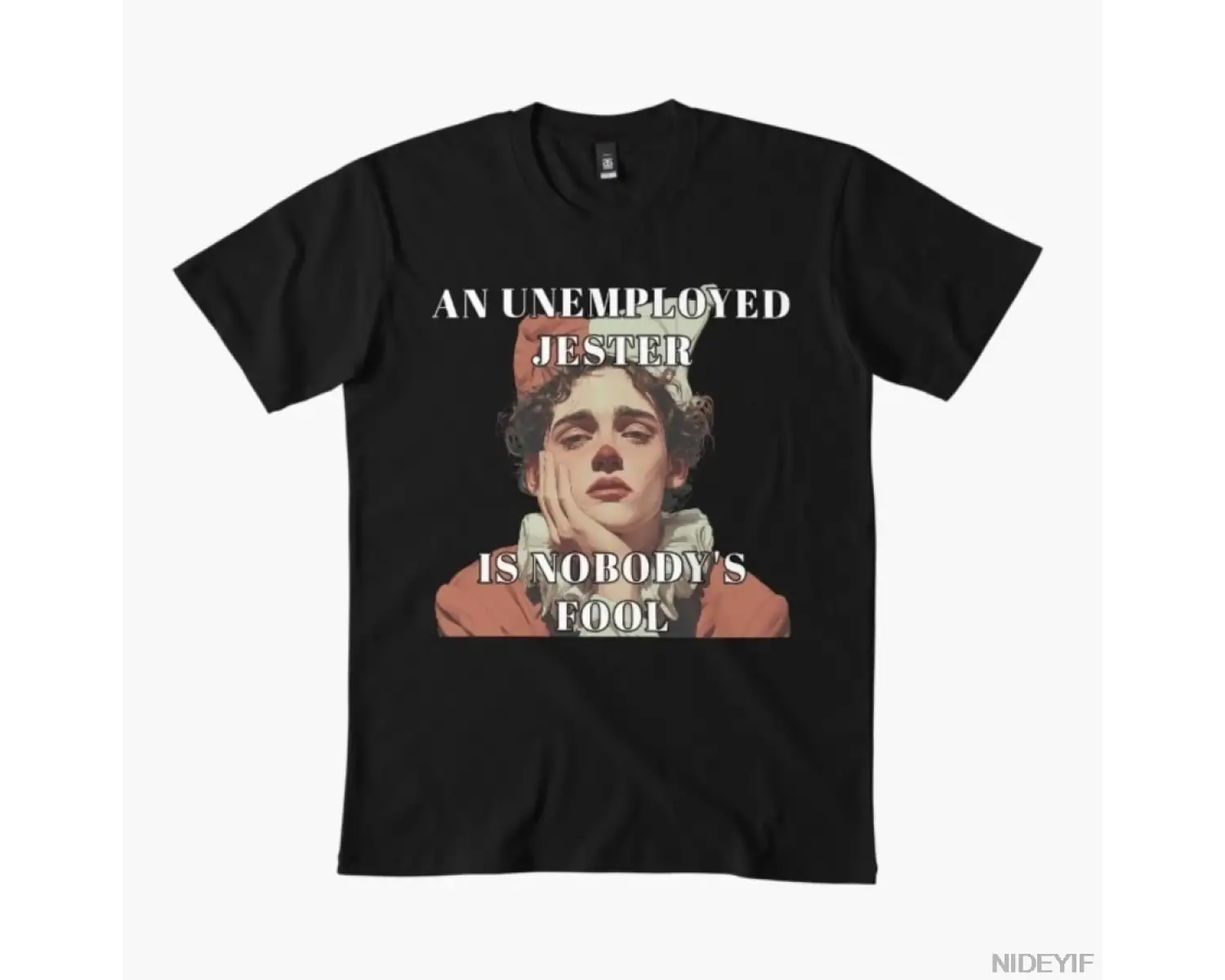 İşsiz bir soytarı kimseye ait değil T-shirt Erkekler Kadınlar için %100 Pamuklu Tişörtler Kıs