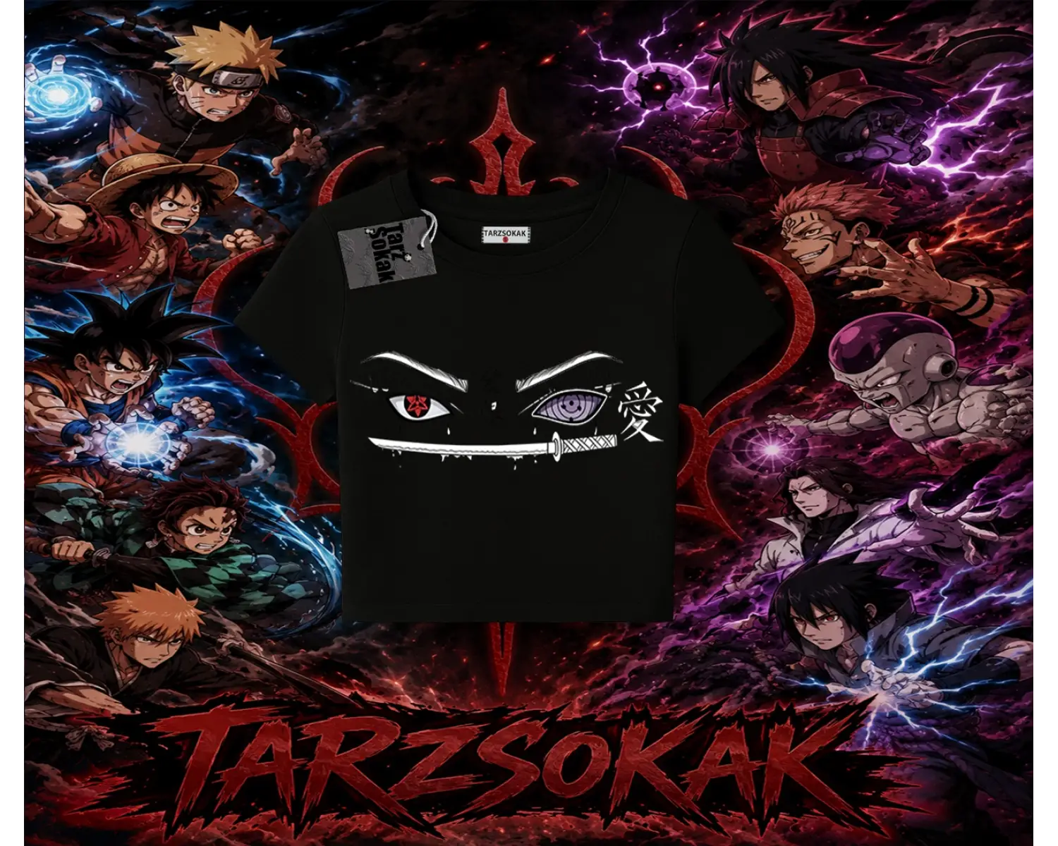 Itachi Uchiha Naruto Anime Karakteri Kadın Baby Tee Beyaz