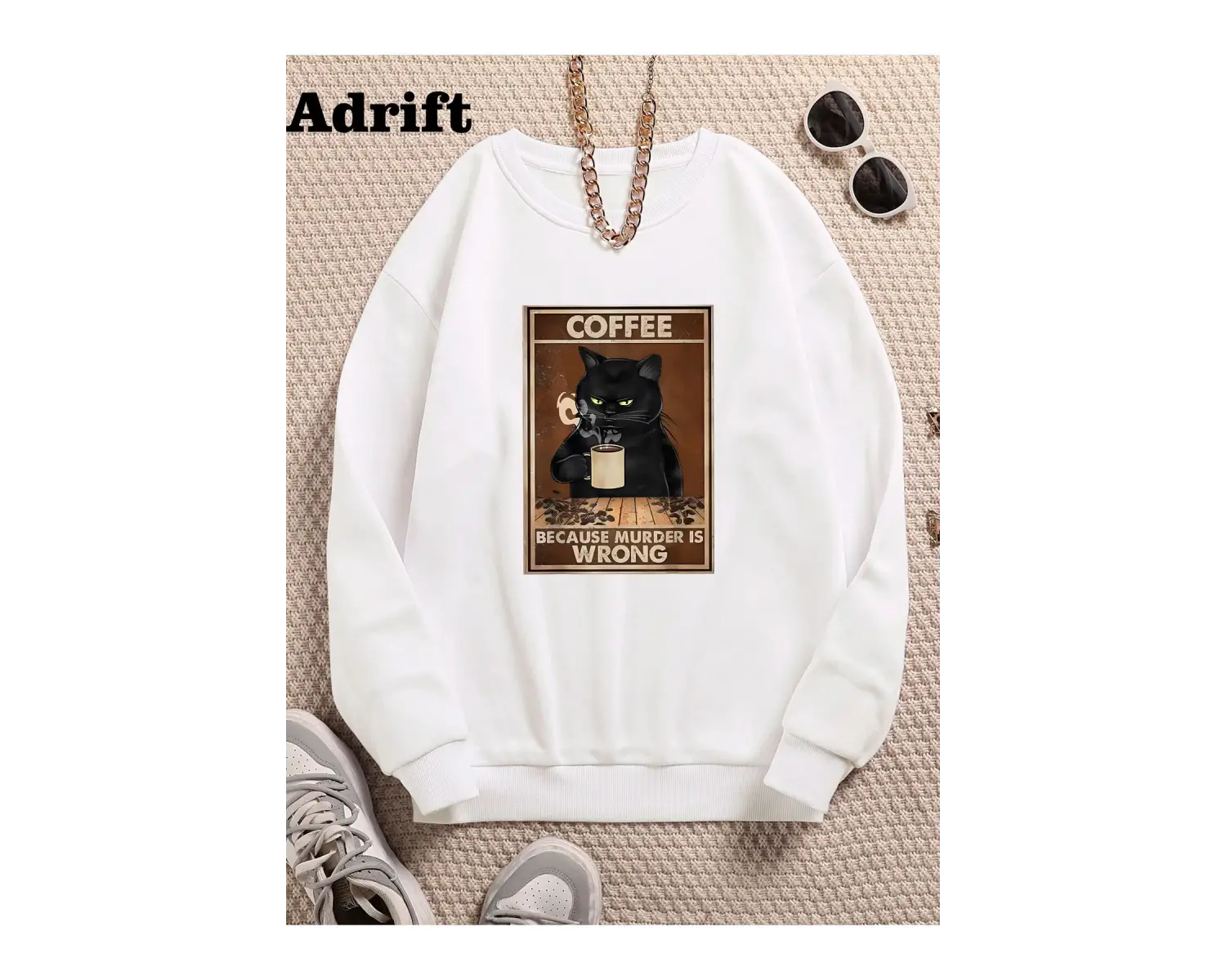 Japon Çiçek Köstebek Sokak Trend Tasarım Harajuku/Gotik Beyaz