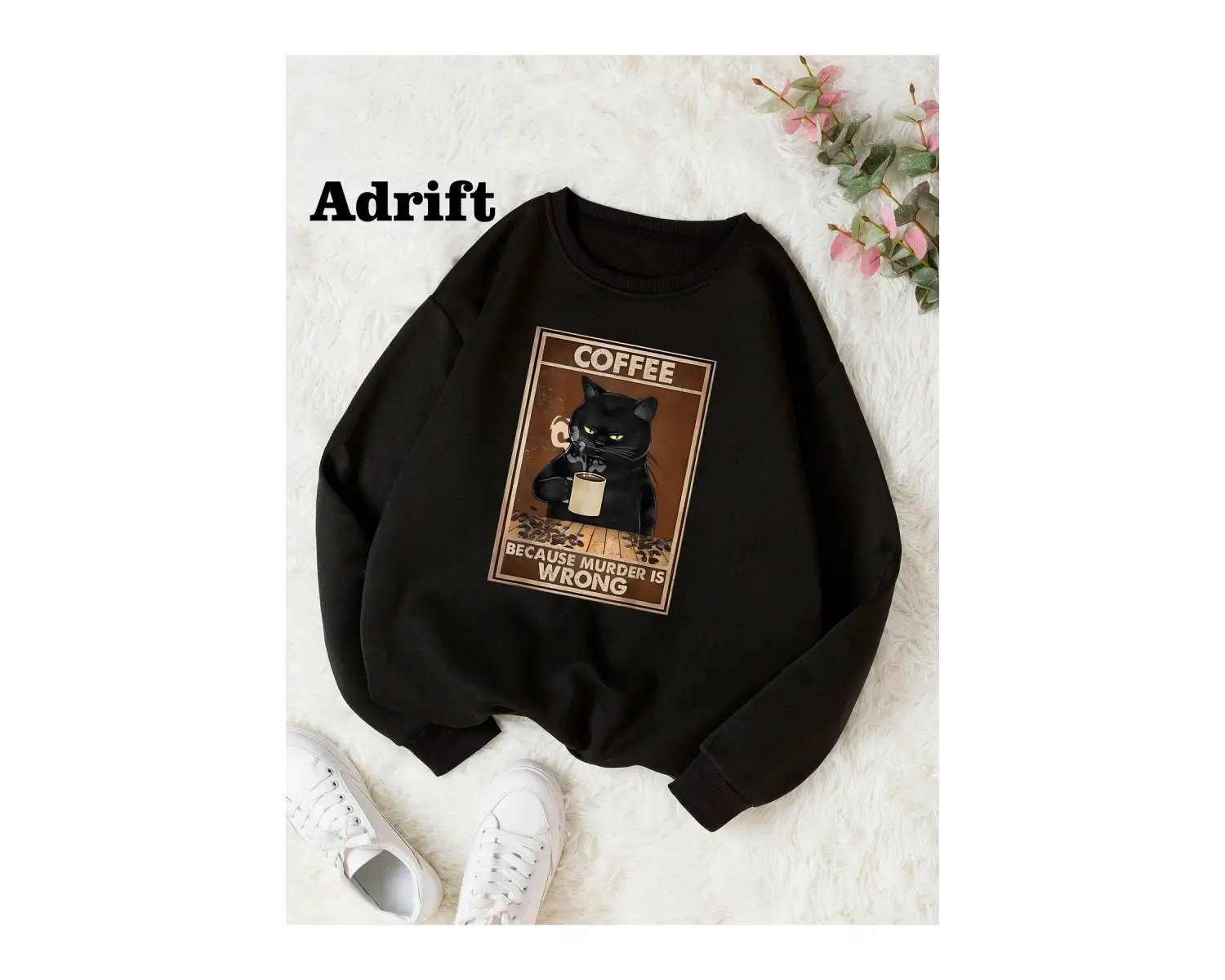 Japon Çiçek Köstebek Sokak Trend Tasarım Harajuku/Gotik Beyaz