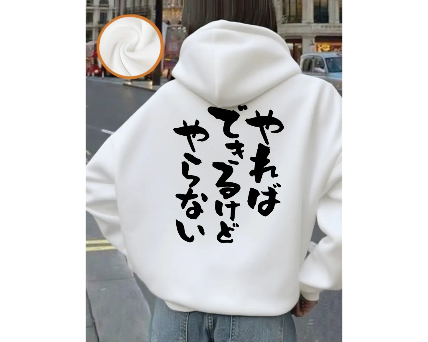 Japon kaligrafi karakterleri baskı kapüşonlular kadın cep yumuşak tişörtü sokak gevşek kazakl