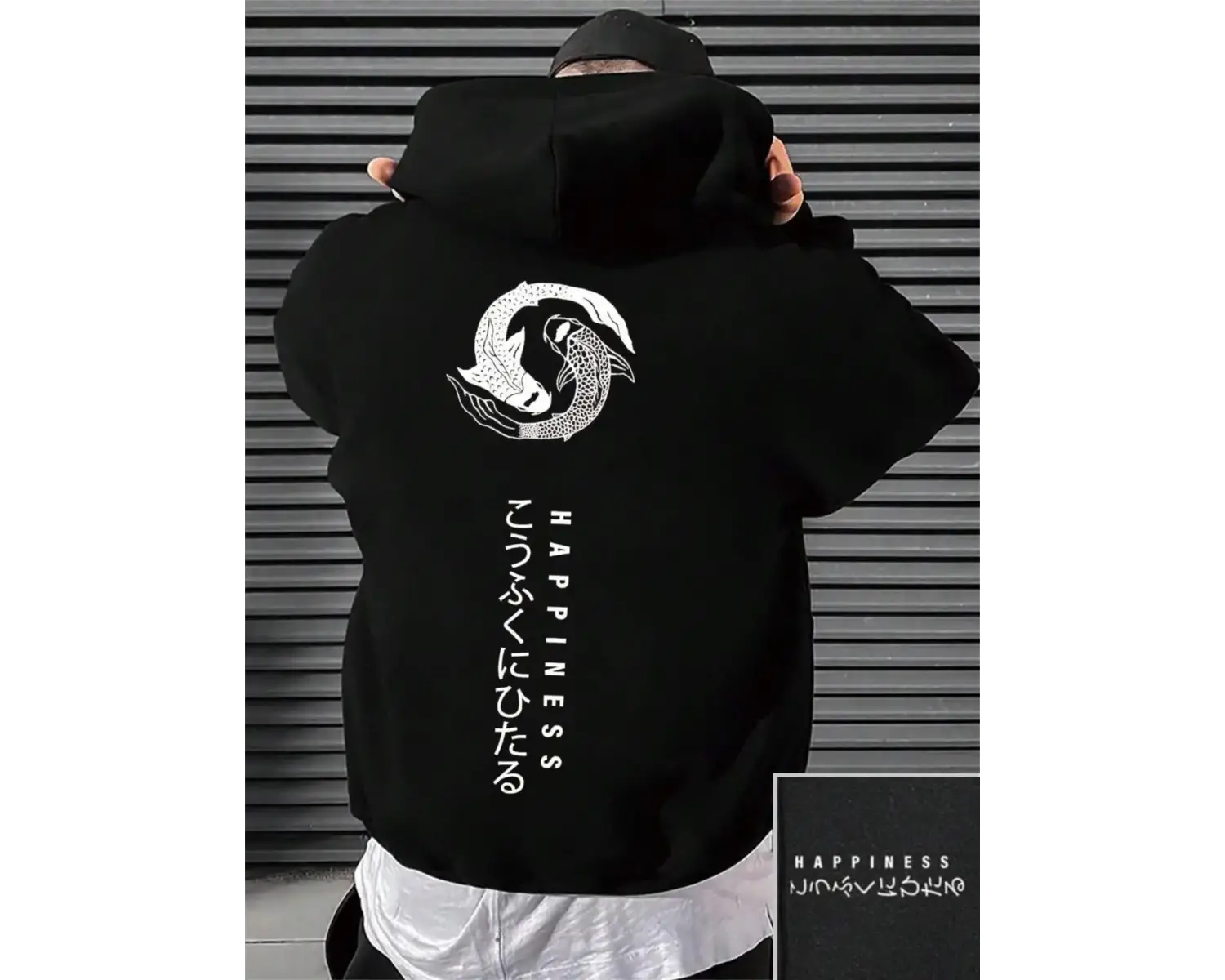 Japon Karikatür Baskı Erkekler Hoody O-Boyun Tüm Maç Gevşek Kazak Moda Polar Temel Günlük Hoo