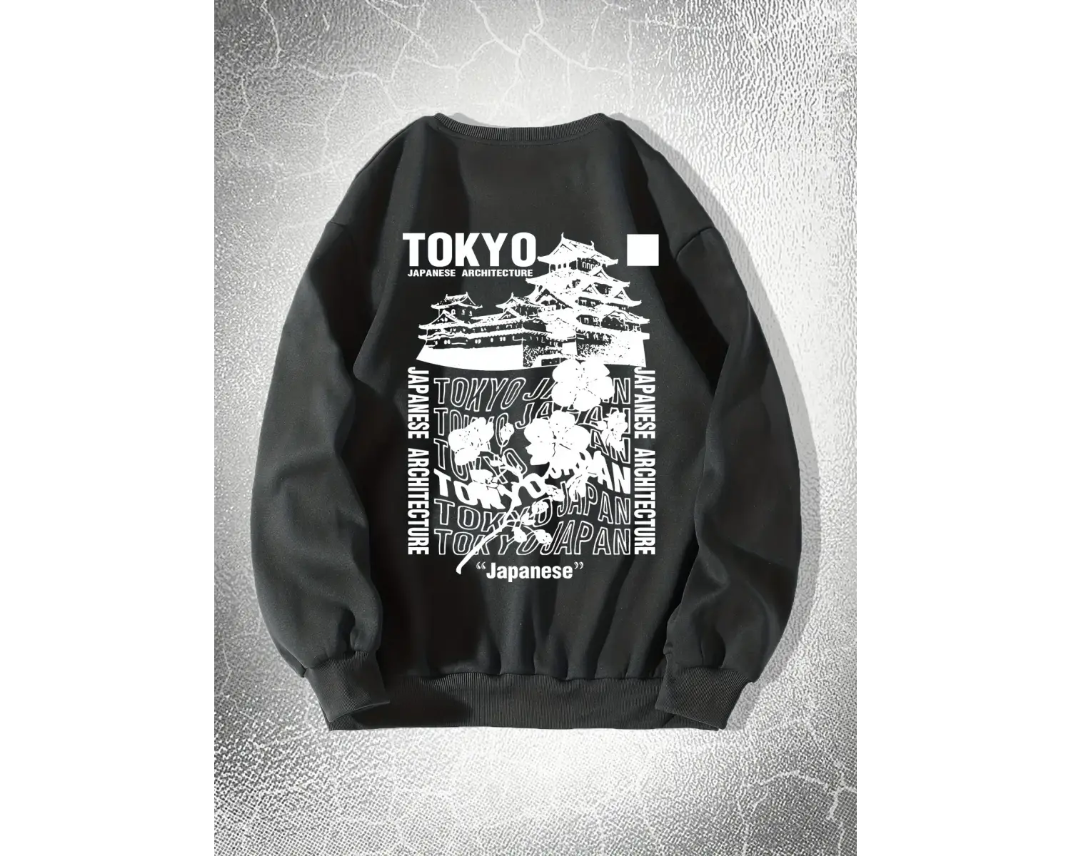 Japon Tokyo Sakura Baskı Bahar Rahat Kadın Kazak Kazak Sıcak Yumuşak Hoodies Gevşek Crewneck