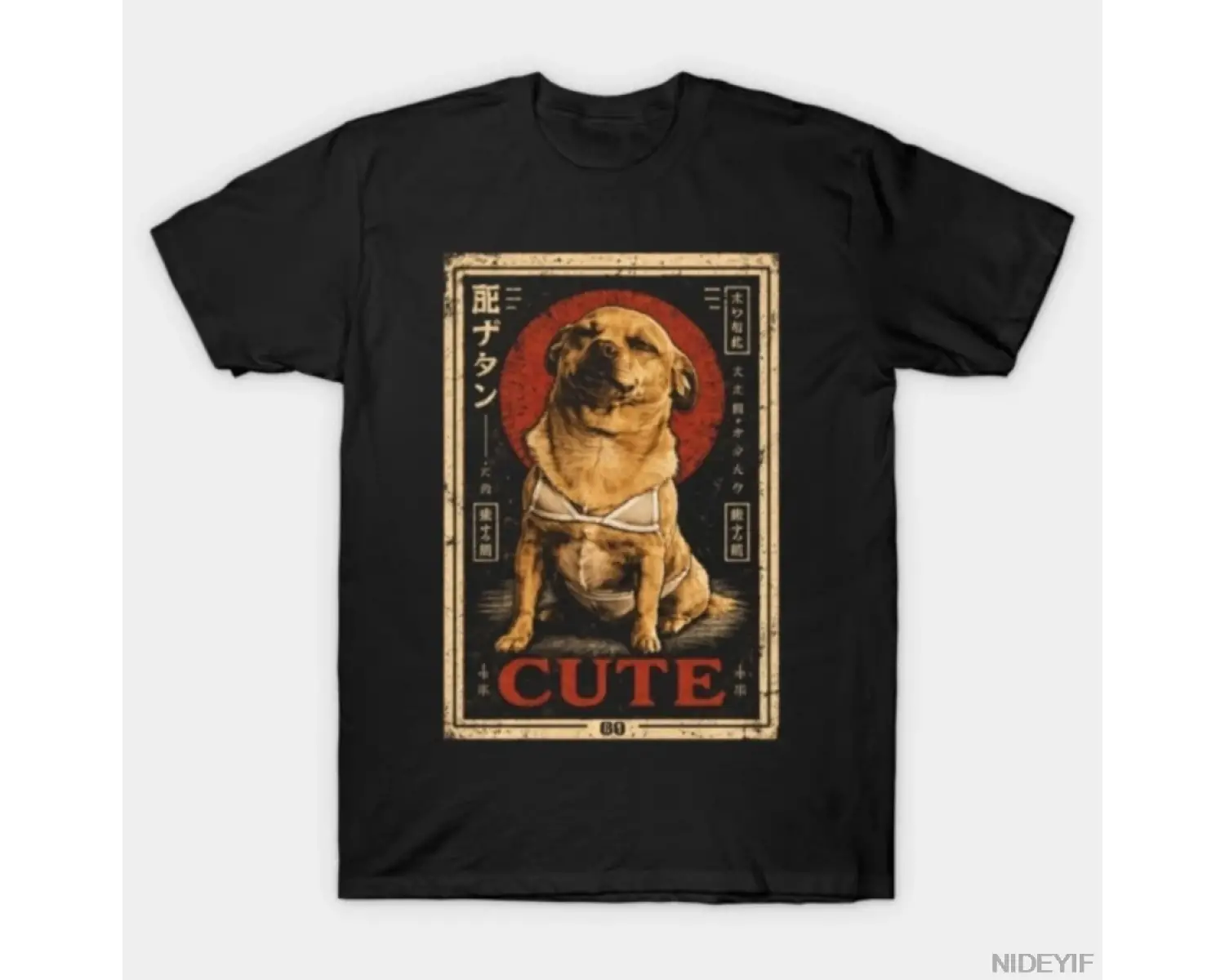Japon Vintage Sanatı Anime Chihuahua Posteri Sevimli Meme Köpek Tişörtü Erkekler ve Kadınlar