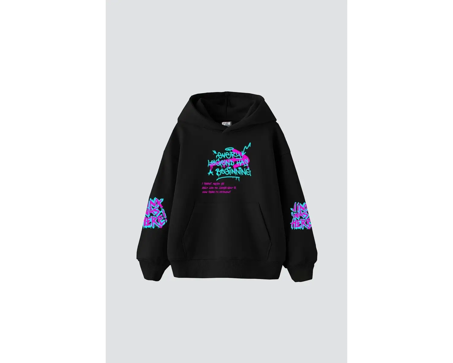 Jinx Arcane Baskılı Oversize Unisex Beyaz