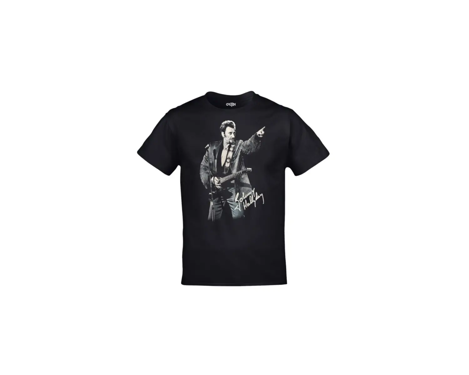 Johnny Hallyday Unisex Baskılı Siyah