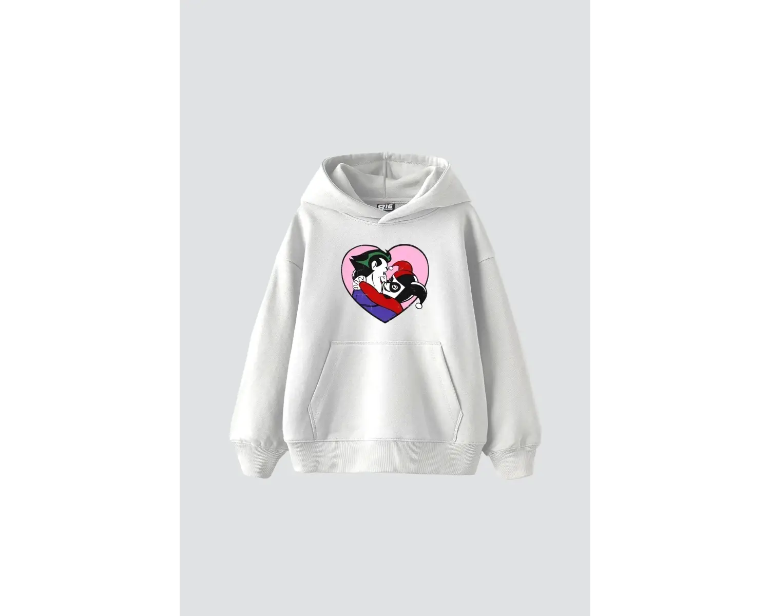 Joker&Harley Baskılı Oversize Unisex Premium Beyaz