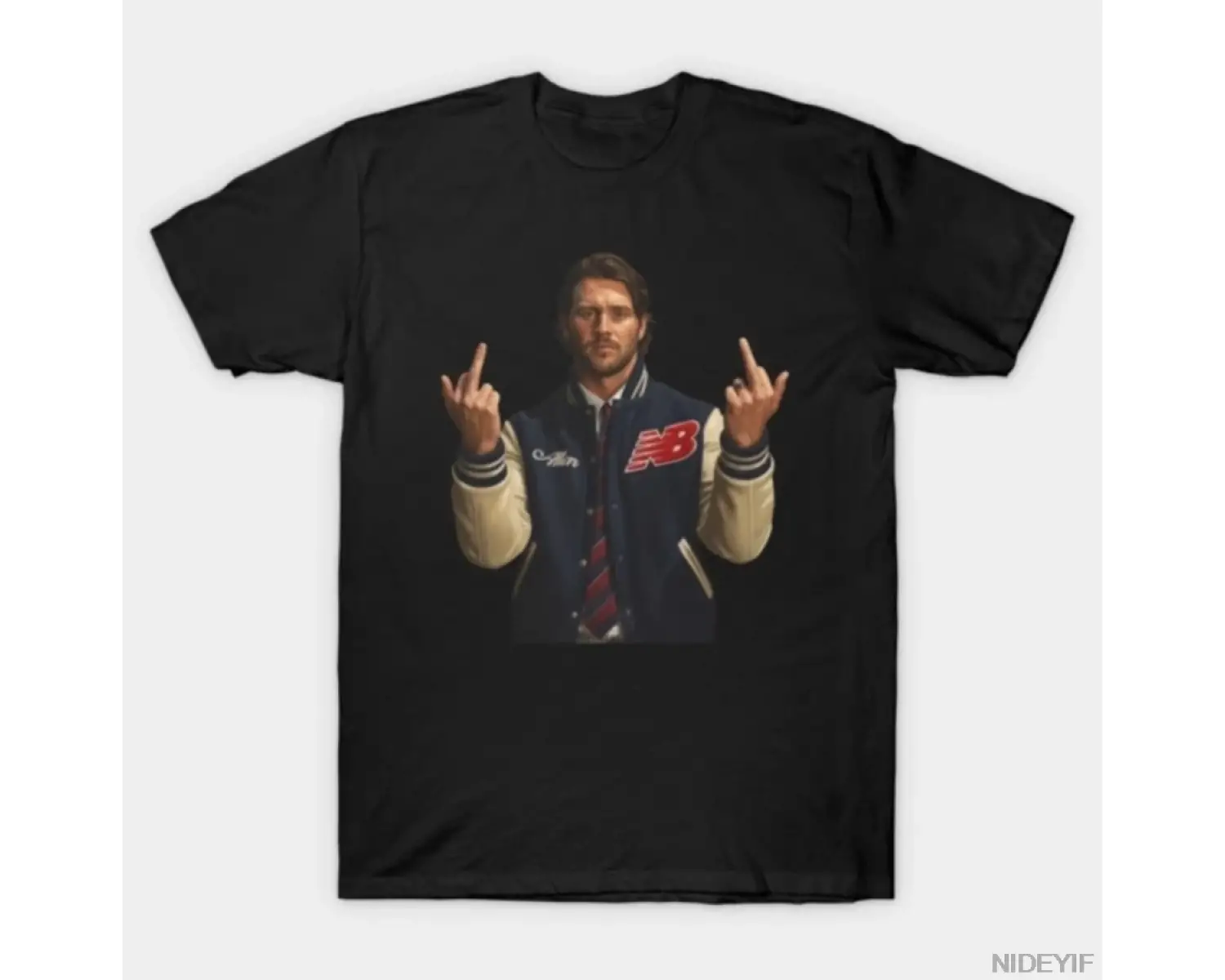 JOSH ALLEN BOYAMA ORTA PARMAK VINTAGE T-shirt Erkekler Kadınlar Için % 100% Pamuk T Shirt Kıs