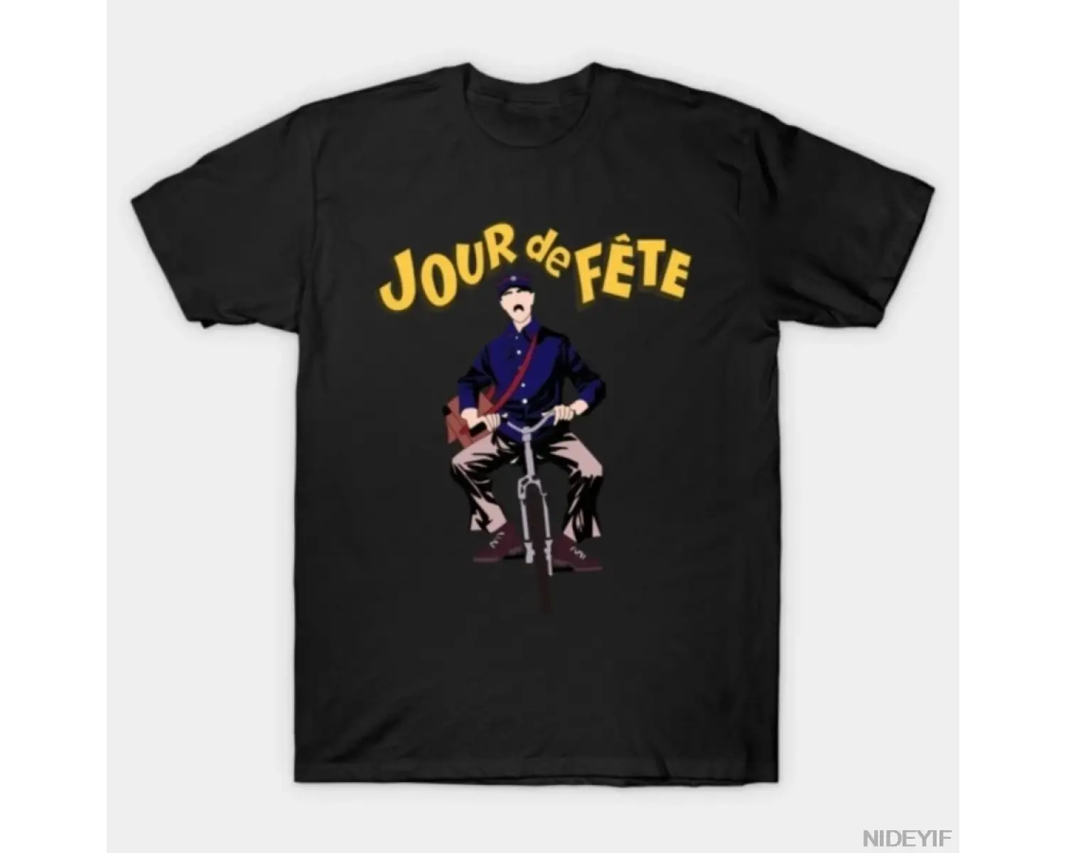 JOUR DE FETE JACQUES TATI (Büyük Gün Jour de fête) Meme T-shirt Erkekler Kadınlar için % 100%