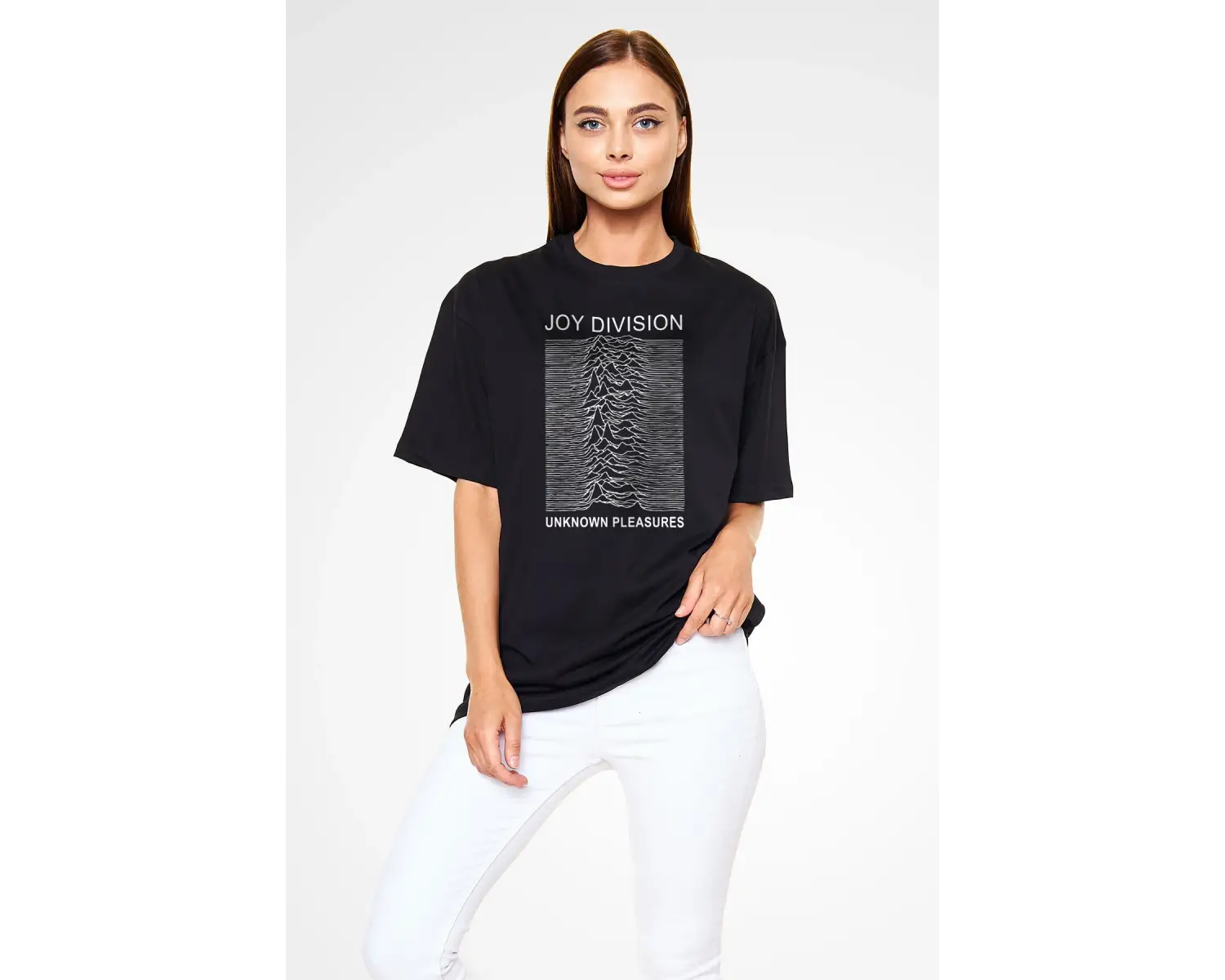 Joy Division Siyah Unisex Oversize Tişört T-shirt