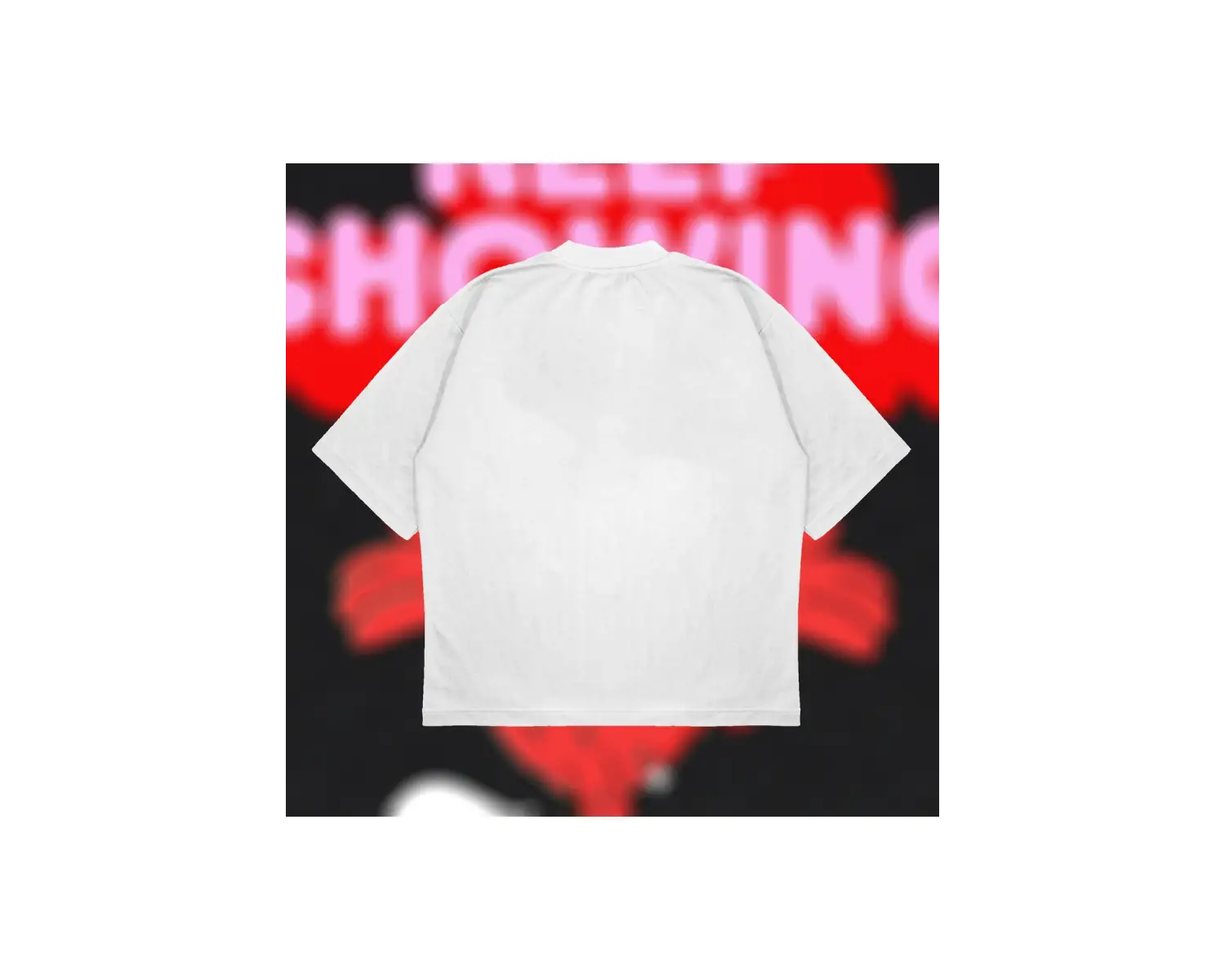 Just Keep Showing Up Oversize Unisex Pamuklu Nefes Alan Kalın Kumaşlı