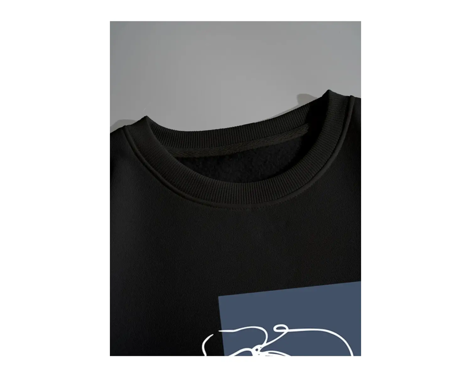 Kadın Beauty Baskılı Oversize Bisiklet Yaka Sweatshirt Siyah