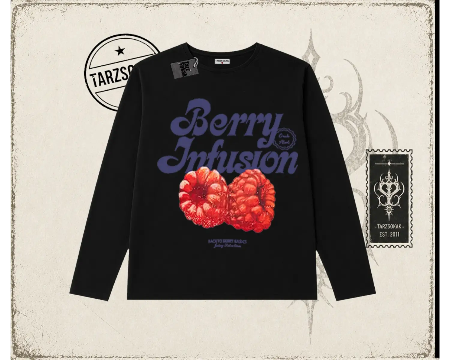Kadın Berry Infusion Biskilet Yaka  Long Sleeve Beyaz