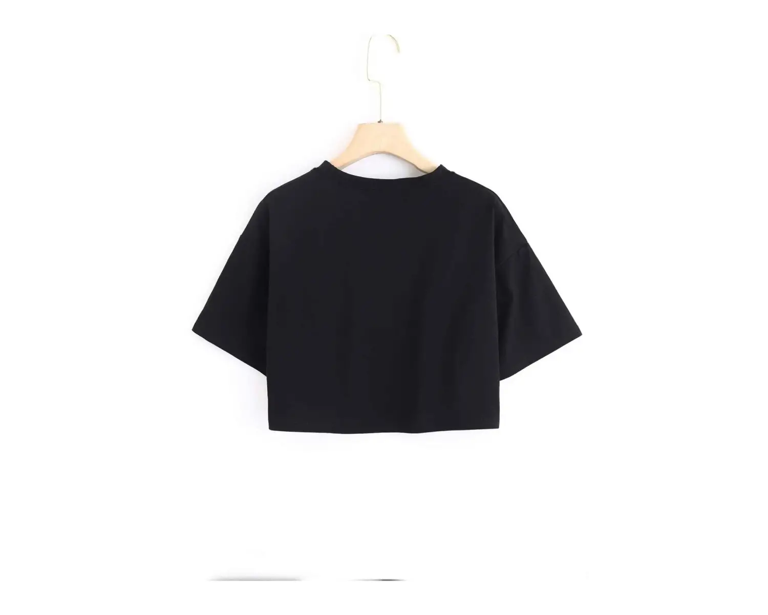 Kadın Beyaz California Baskılı Oversize Crop