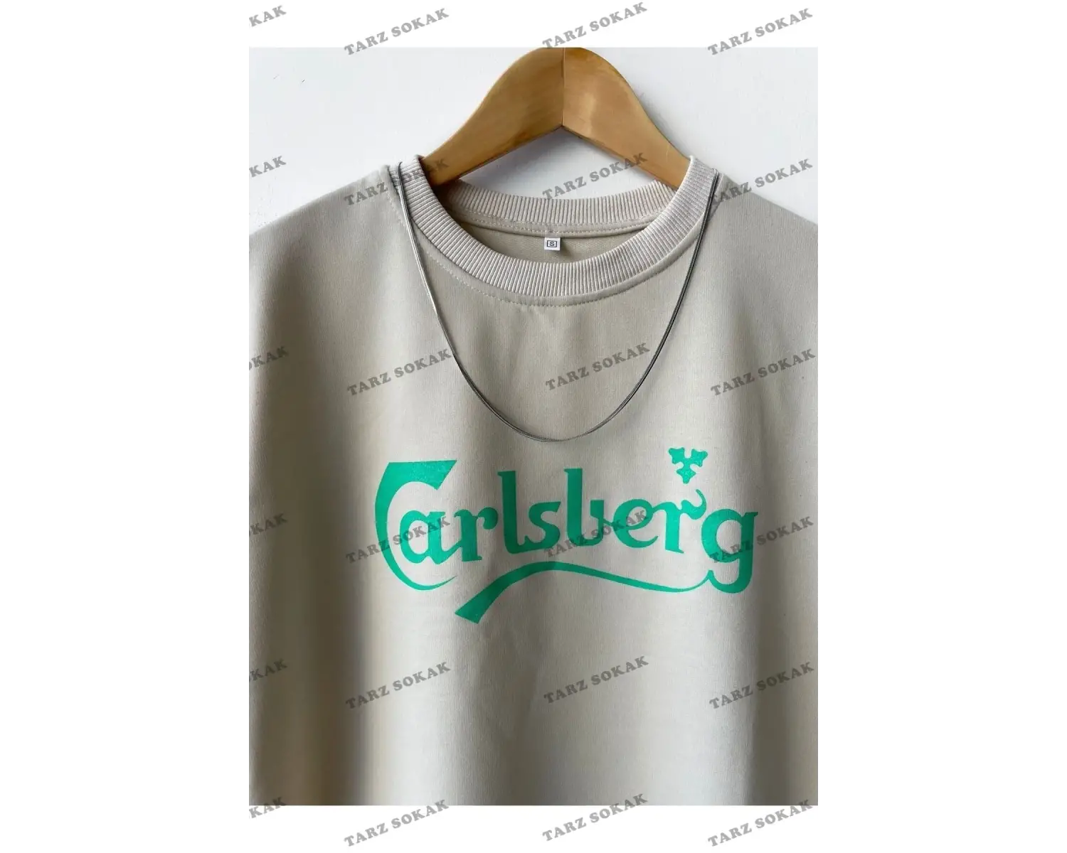 Kadın Beyaz Cheerish Baskı Oversize