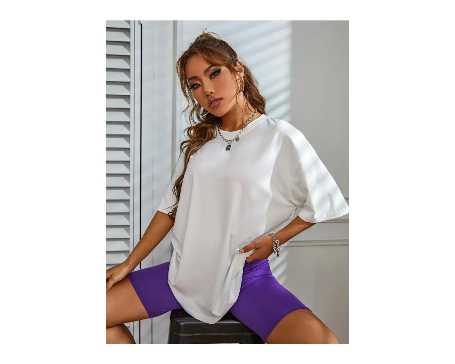 Kadın Beyaz Love Never Fails Baskılı Oversize Tişört