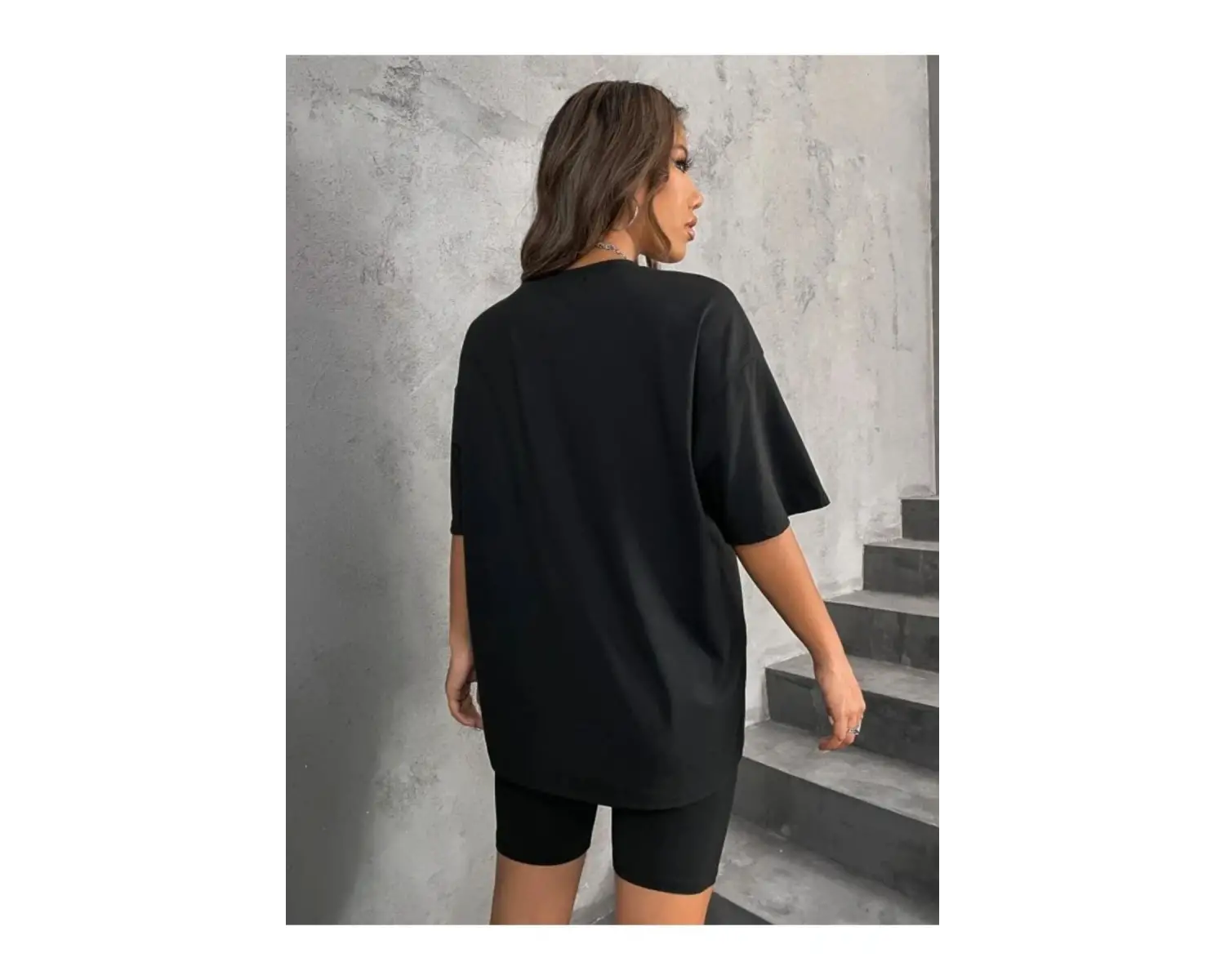 Kadın Beyaz Mavi Brooklyn Bisiklet Yaka Tshirt