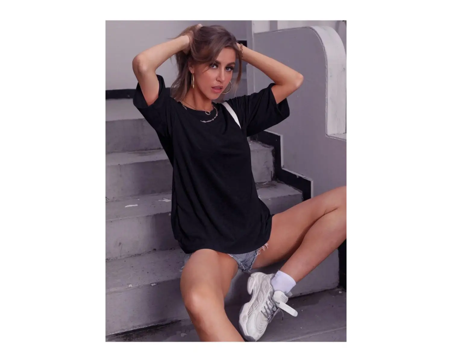 Kadın Beyaz Oversize T-shirt