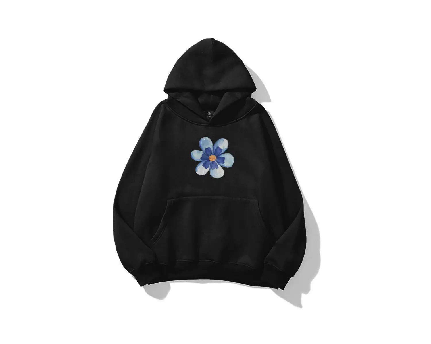 Kadın Blue Flower Sweatshirt Beyaz