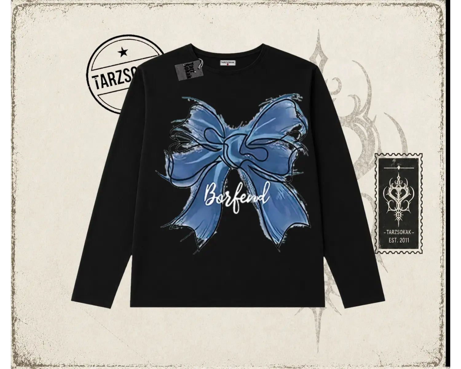 Kadın Borfend Biskilet Yaka  Long Sleeve Beyaz