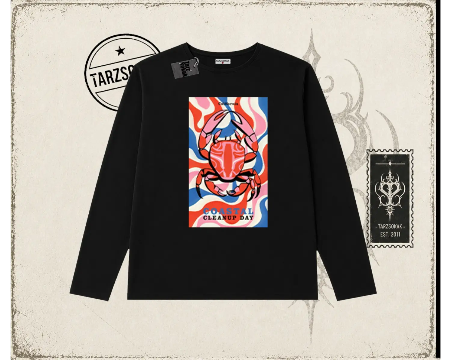 Kadın California Lobster Biskilet Yaka  Long Sleeve Beyaz