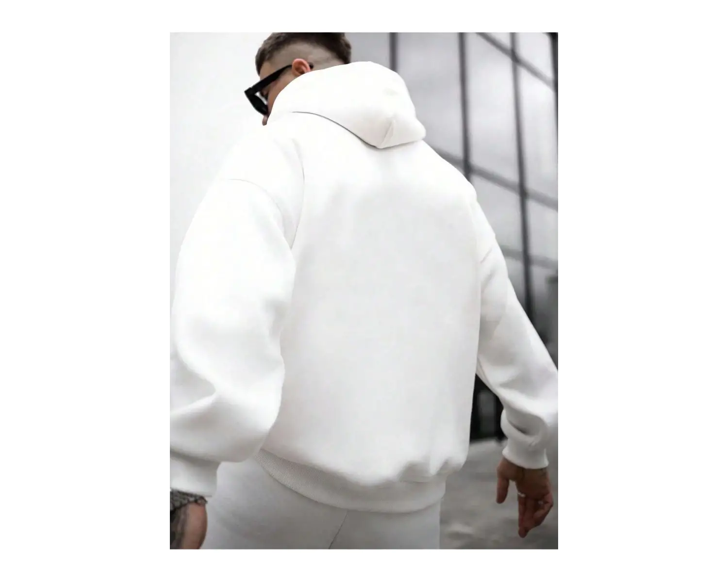 Kadın Ekru Renk Yüksek Bel Jogger Eşofman Takımı Cy84156