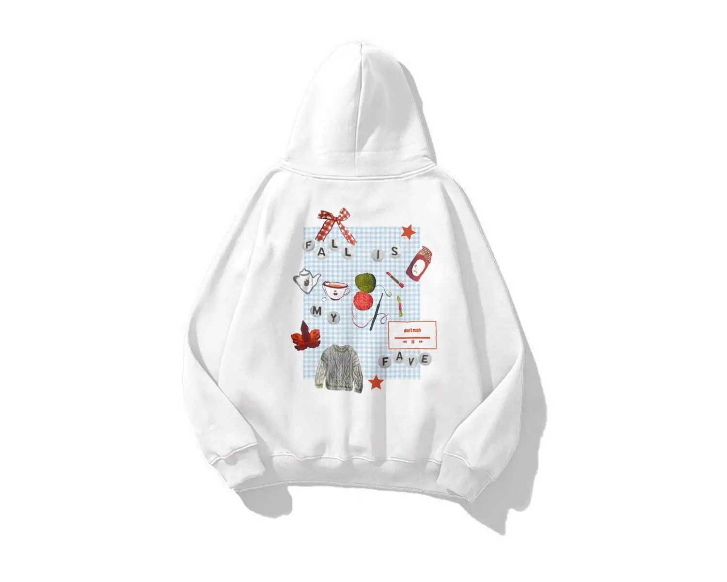 Kadın Fall is My Fave Sweatshirt Beyaz