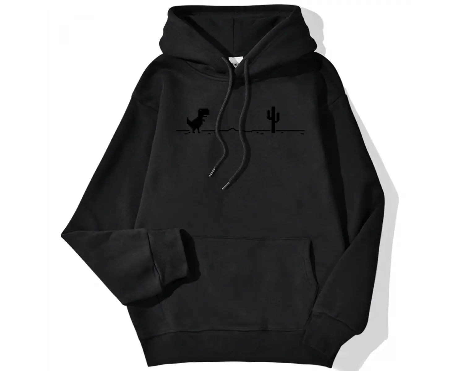 Kadın Hoodies mozaik oyunu kaktüs küçük dinozor baskı kazak Strecth uzun kollu rahat Casual S